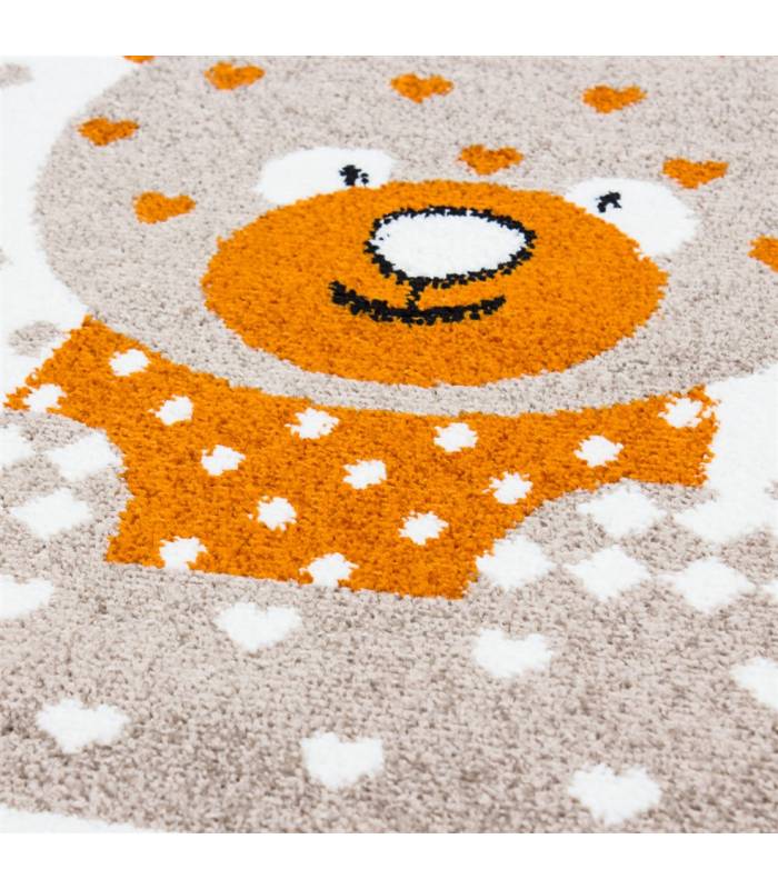 Children's carpet short pile lighthouse seafaring ship children's room gray beige