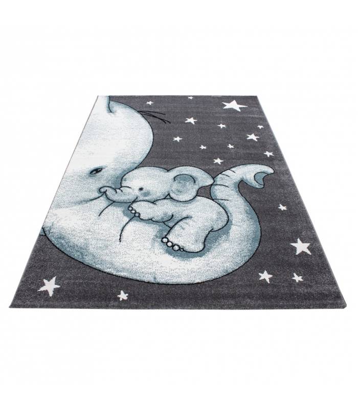 Children's carpet short pile lighthouse seafaring ship children's room gray beige