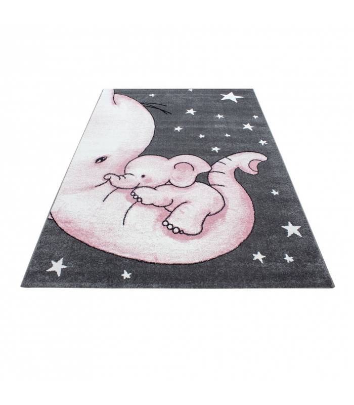 Children's carpet short pile lighthouse seafaring ship children's room gray beige