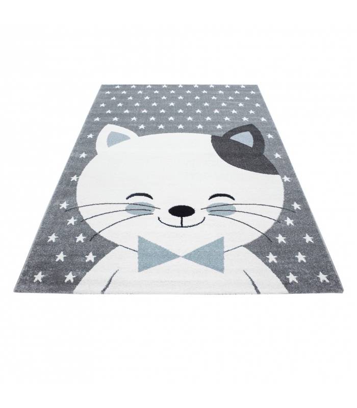 Children's carpet short pile lighthouse seafaring ship children's room gray beige