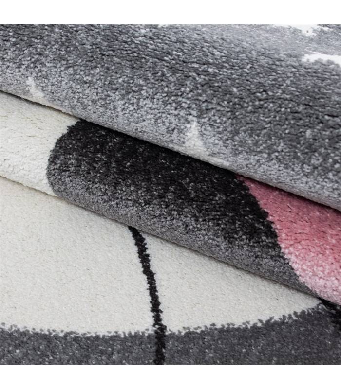 Children's carpet short pile lighthouse seafaring ship children's room gray beige