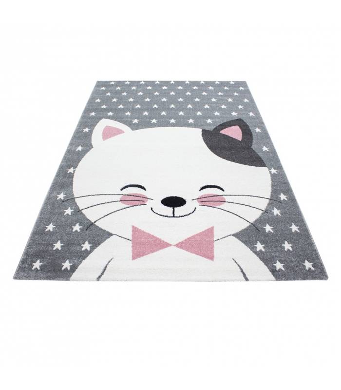 Children's carpet short pile lighthouse seafaring ship children's room gray beige