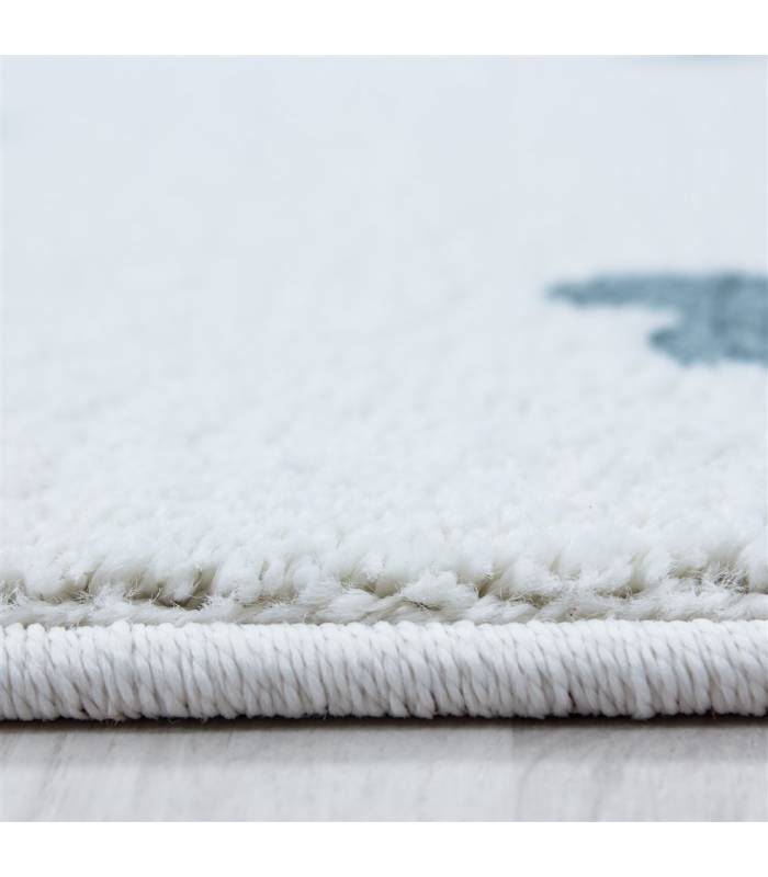 Children's carpet short pile lighthouse seafaring ship children's room gray beige