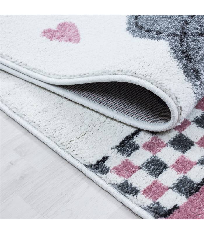 Children's carpet short pile lighthouse seafaring ship children's room gray beige