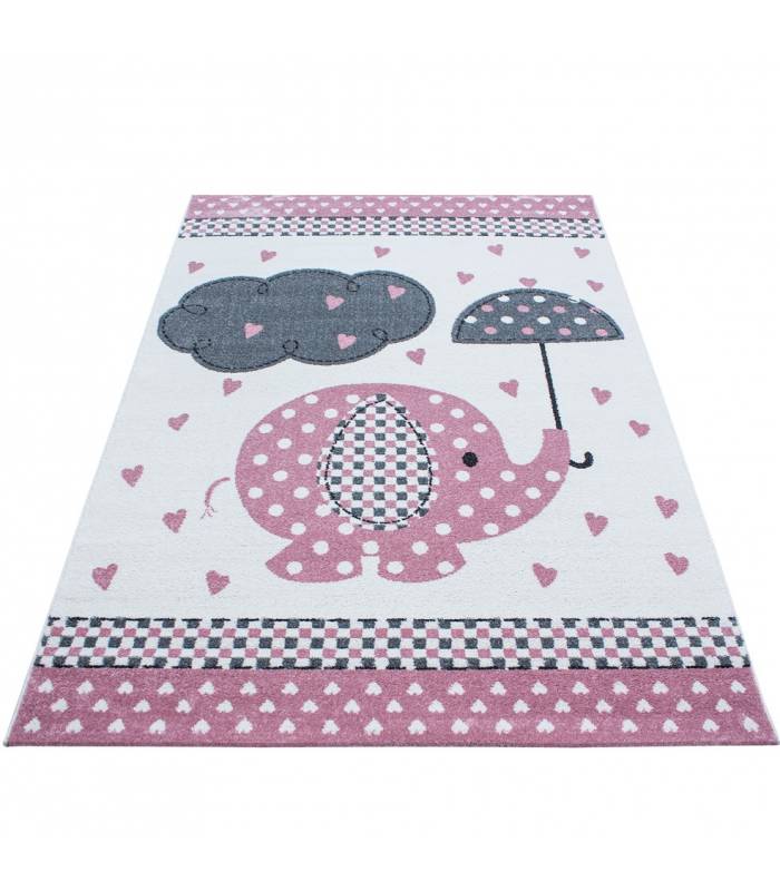 Children's carpet short pile lighthouse seafaring ship children's room gray beige