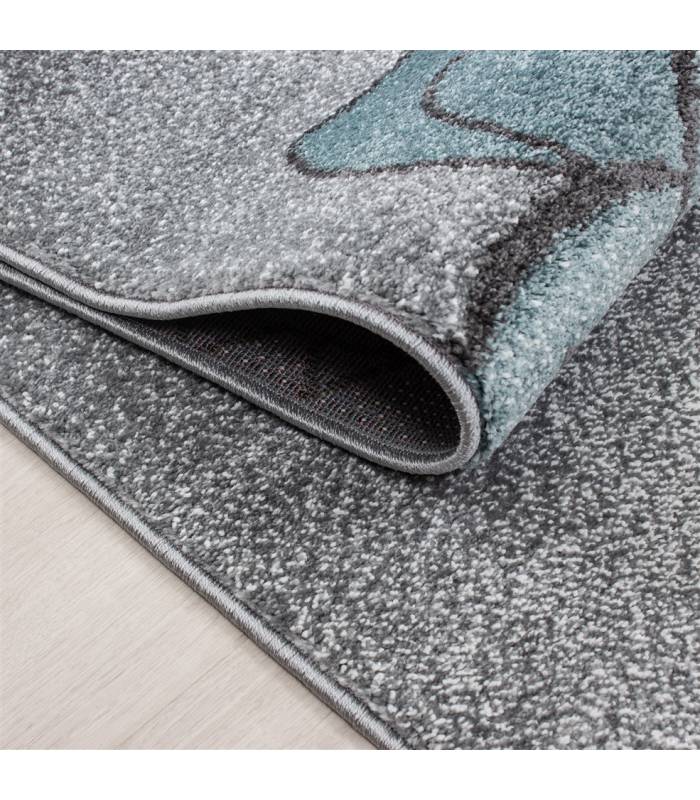 Children's carpet short pile lighthouse seafaring ship children's room gray beige