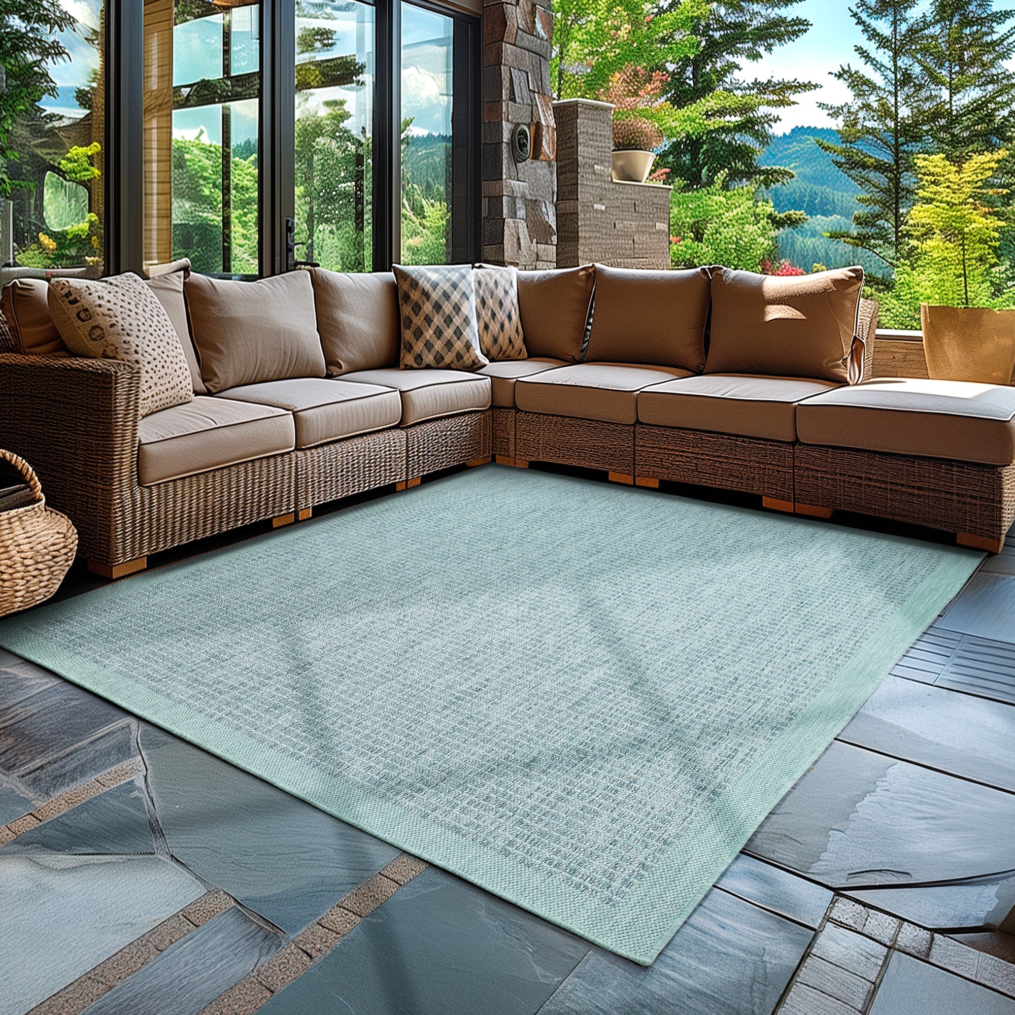 Teppich Wohnzimmer Beige Hochflor Läufer Flur Skandi Boho Teppich 3D Design