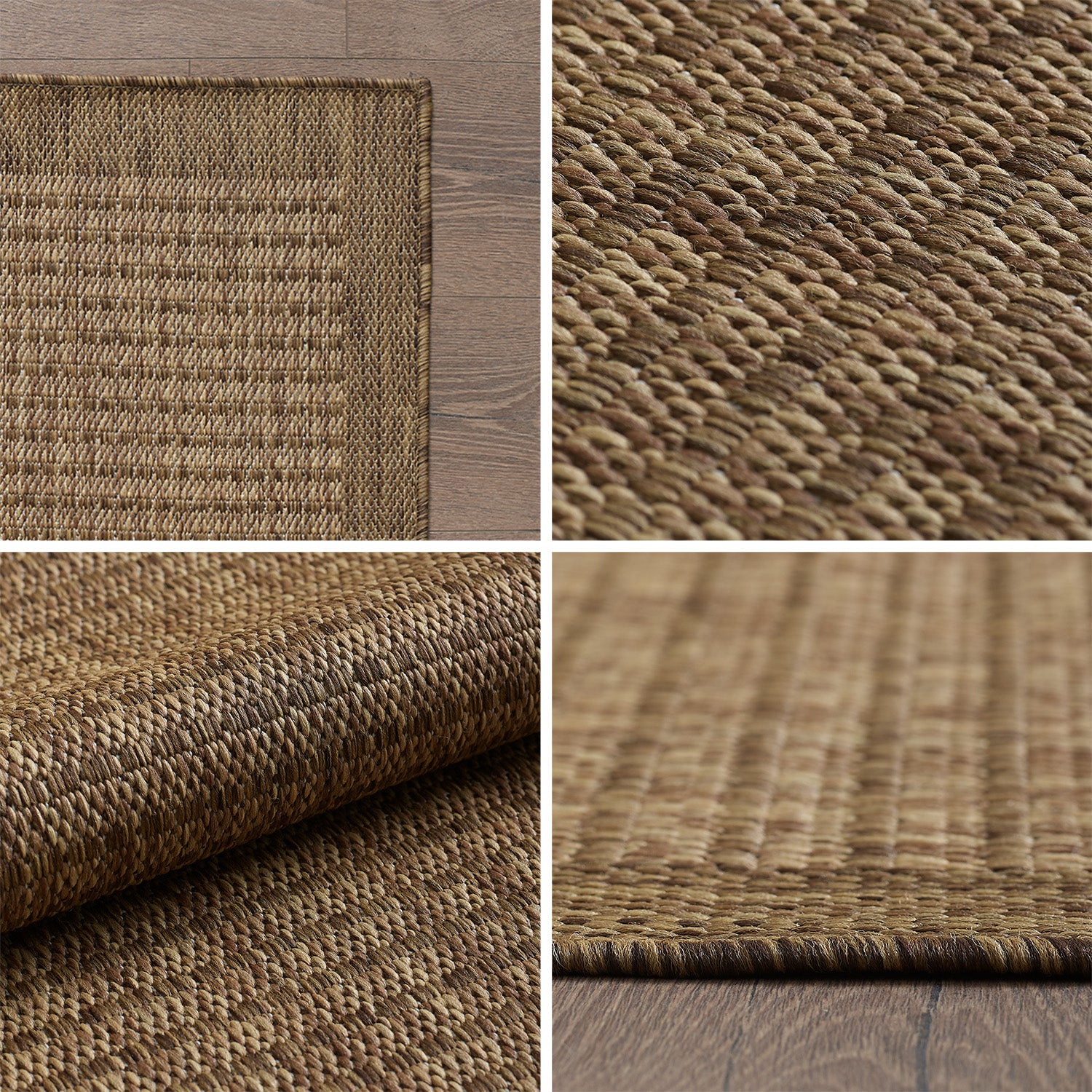 Teppich Wohnzimmer Beige Hochflor Läufer Flur Skandi Boho Teppich 3D Design