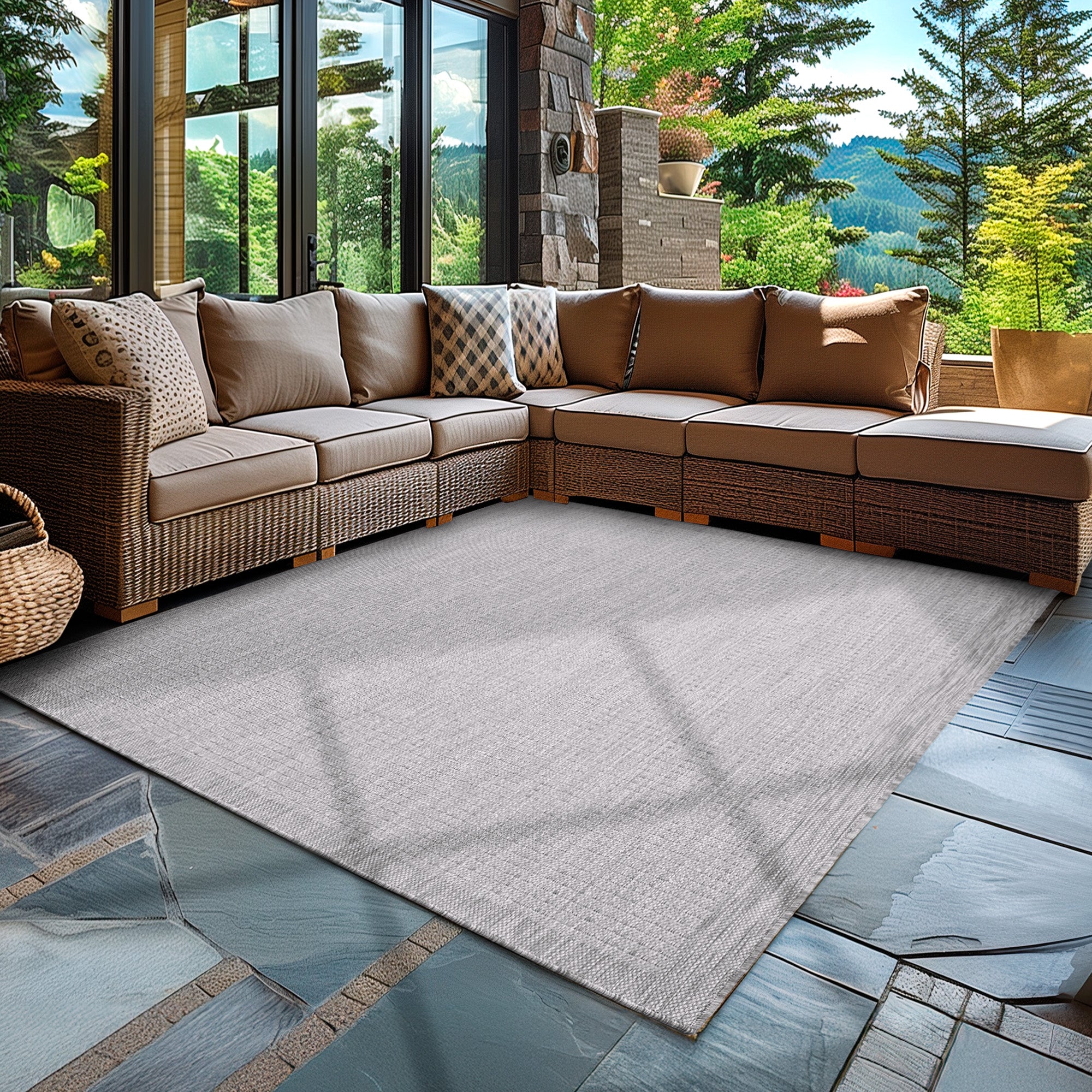 Teppich Wohnzimmer Beige Hochflor Läufer Flur Skandi Boho Teppich 3D Design