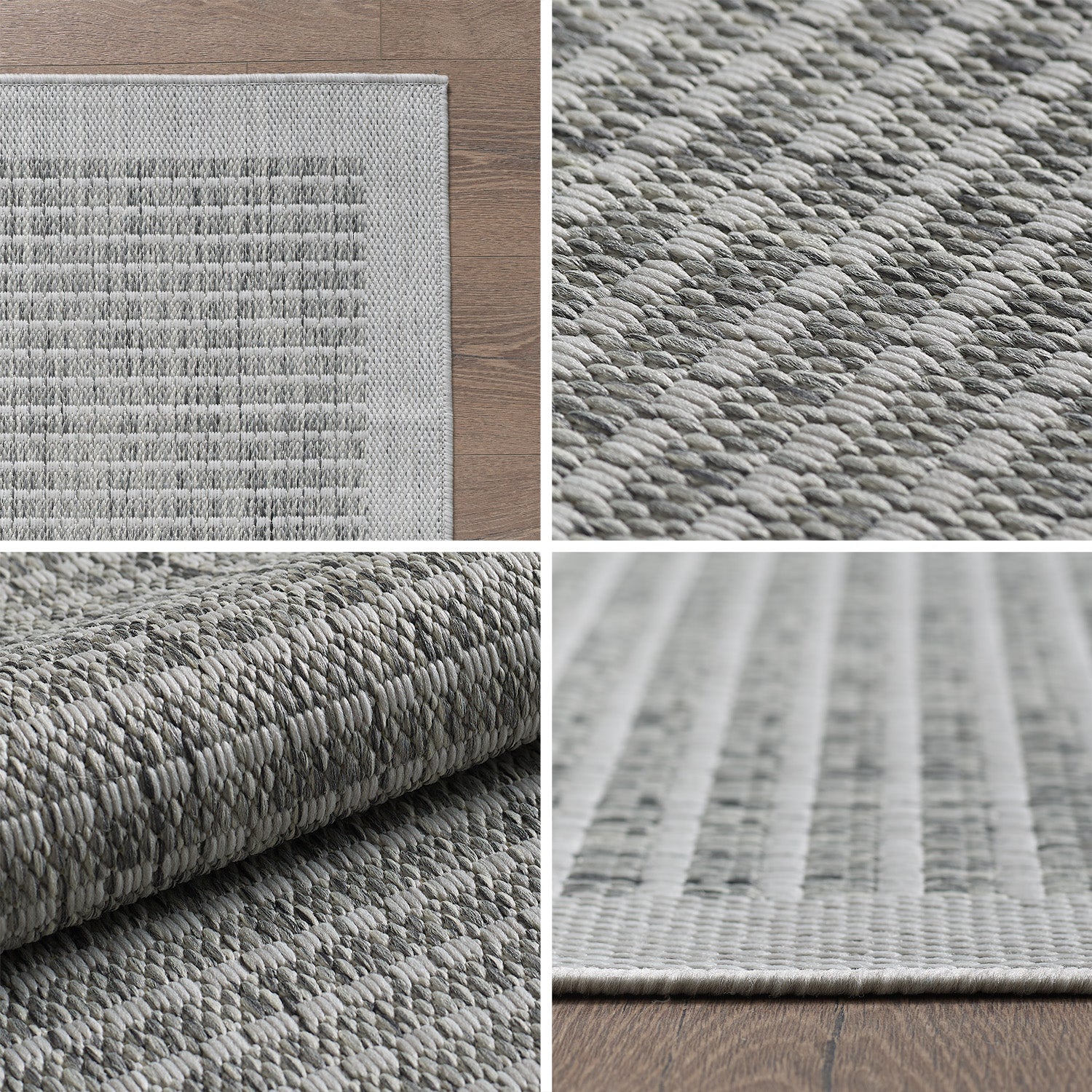 Teppich Wohnzimmer Beige Hochflor Läufer Flur Skandi Boho Teppich 3D Design