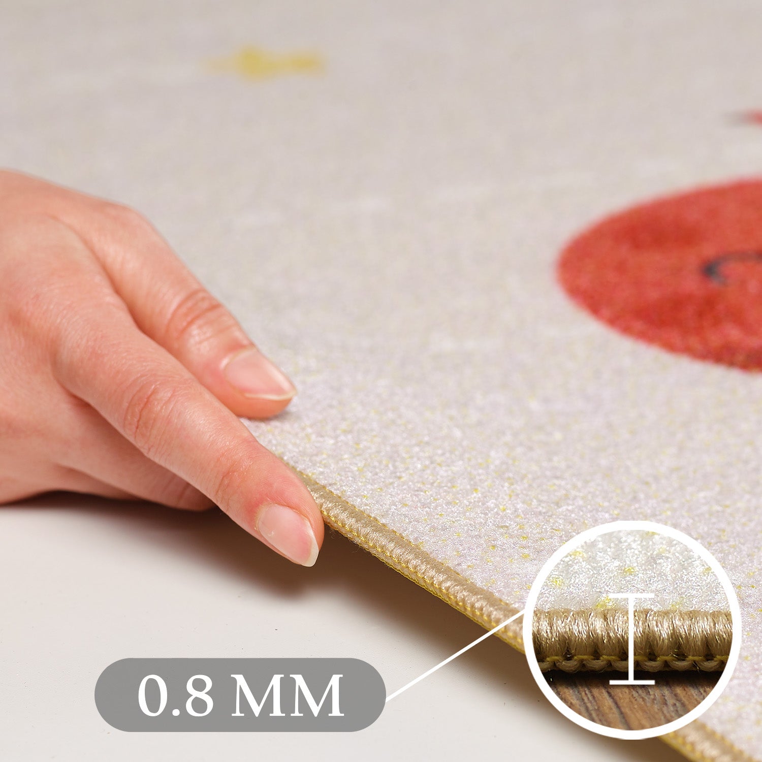 Teppich Kinderzimmer Beige Mädchen & Junge Kinderteppich Waschbar Rutschfest