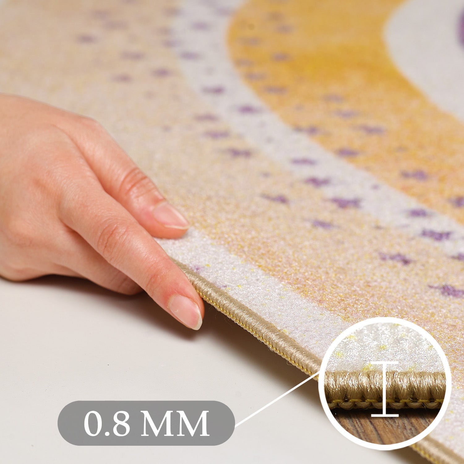 Teppich Kinderzimmer Creme Mädchen & Junge Kinderteppich Waschbar Rutschfest