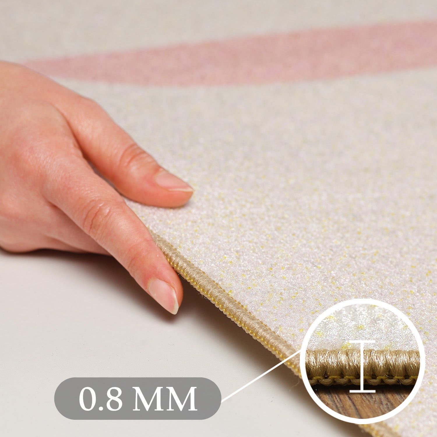 Teppich Kinderzimmer Creme Mädchen Junge Flauschiger Kinderteppich Waschbar Weich