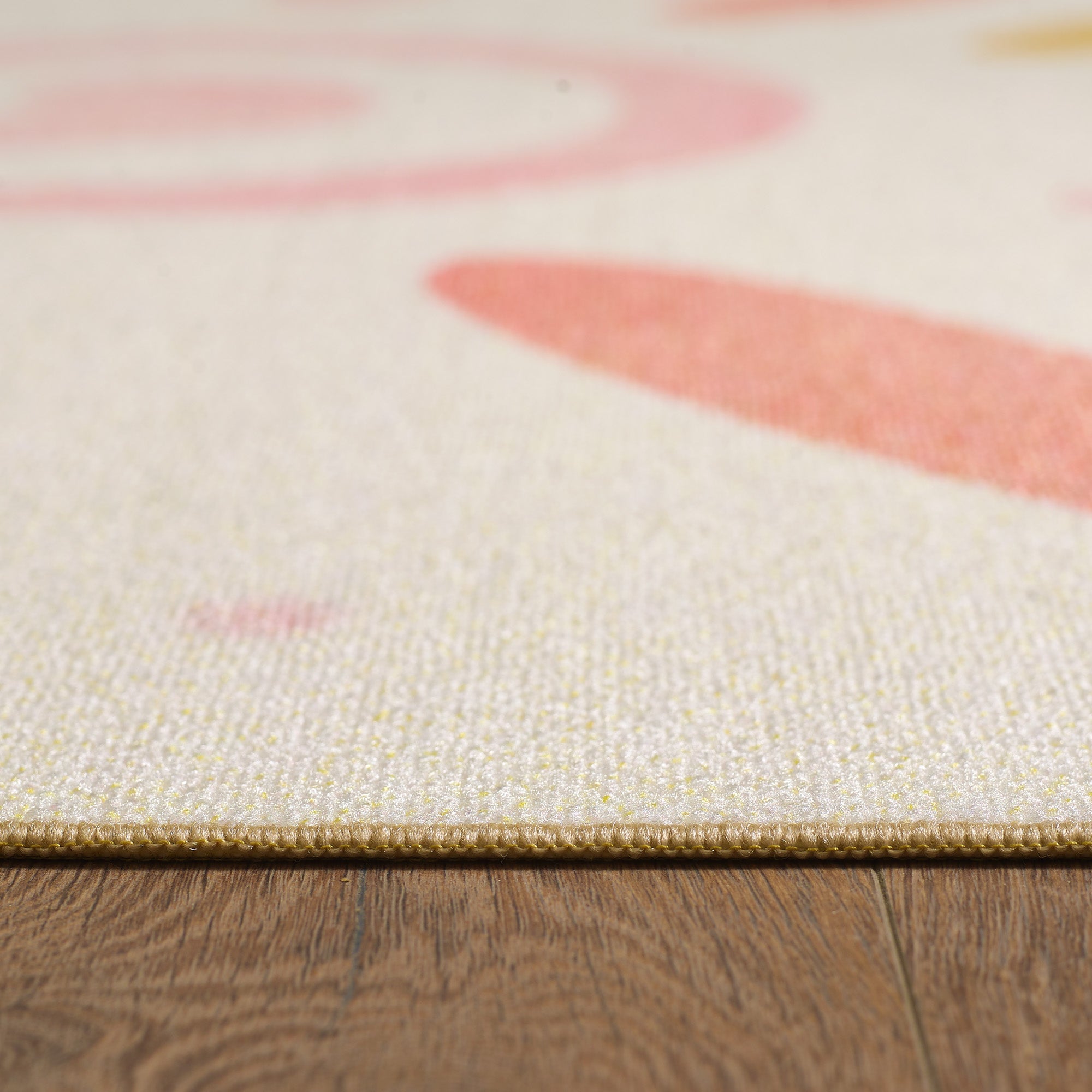 Teppich Kinderzimmer Creme Mädchen Junge Flauschiger Kinderteppich Waschbar Weich