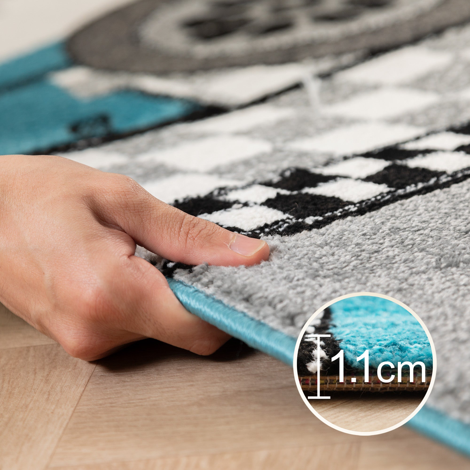 Kinderteppich Junge Pirat Design Babyzimmer Teppich Kinderzimmer Pflegeleicht