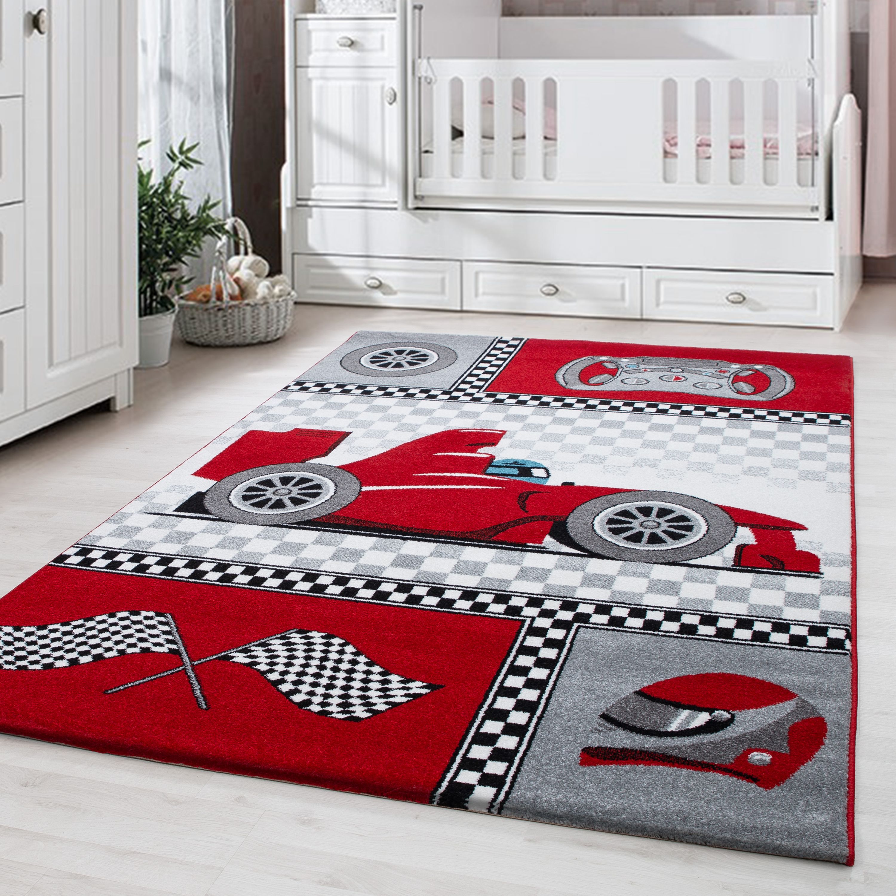 Tapis enfant garçon voiture de course design tapis chambre bébé chambre enfant