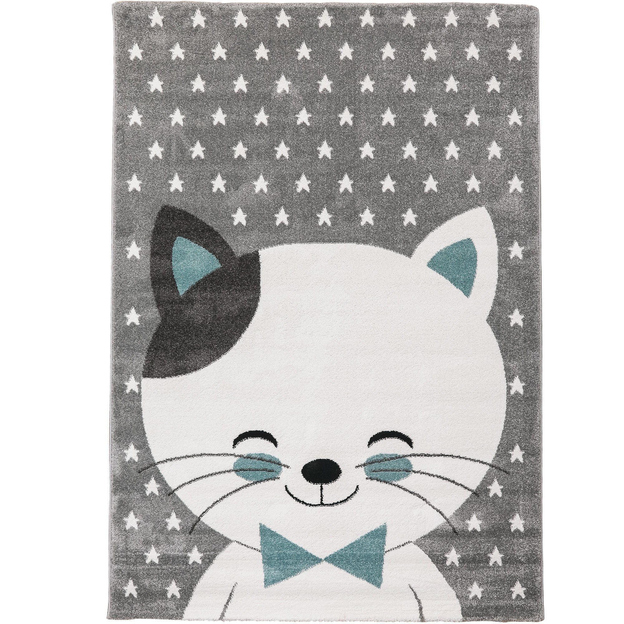 Kinderteppich Junge Katze Design Babyzimmer Teppich Kinderzimmer Pflegeleicht