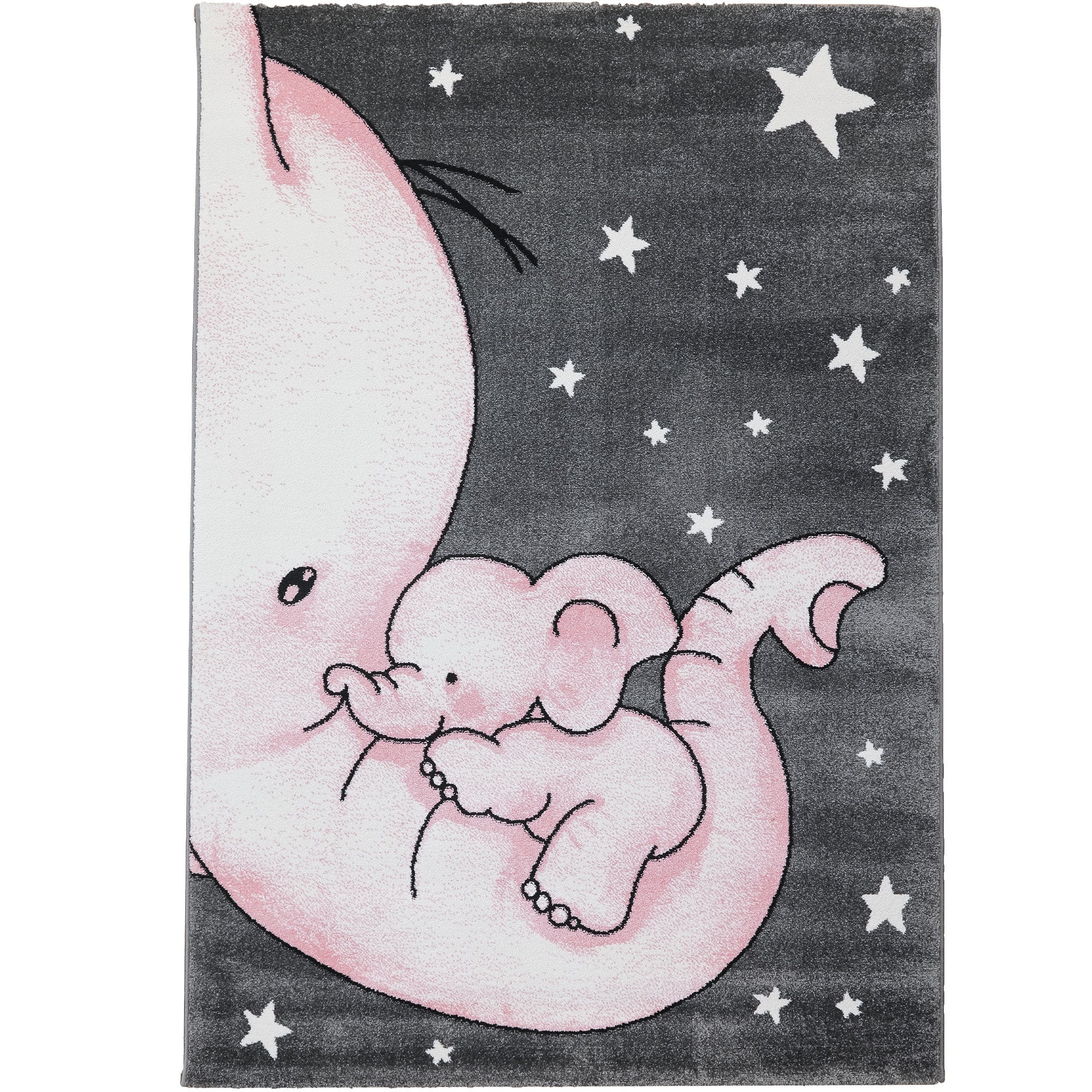 Kinderteppich Mädchen Elefant Design Babyzimmer Teppich Kinderzimmer