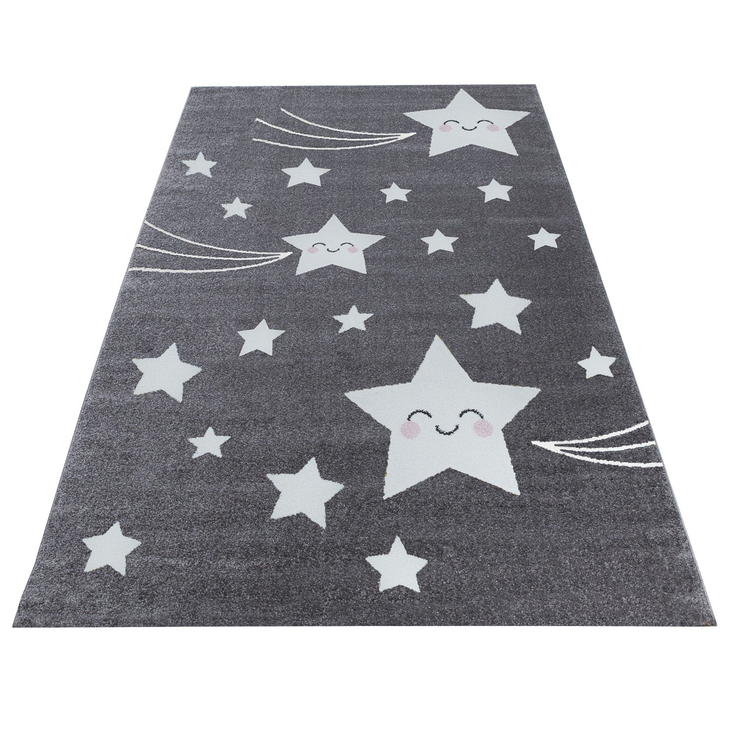 Tapis enfant fille étoile design tapis chambre bébé chambre enfant facile d'entretien