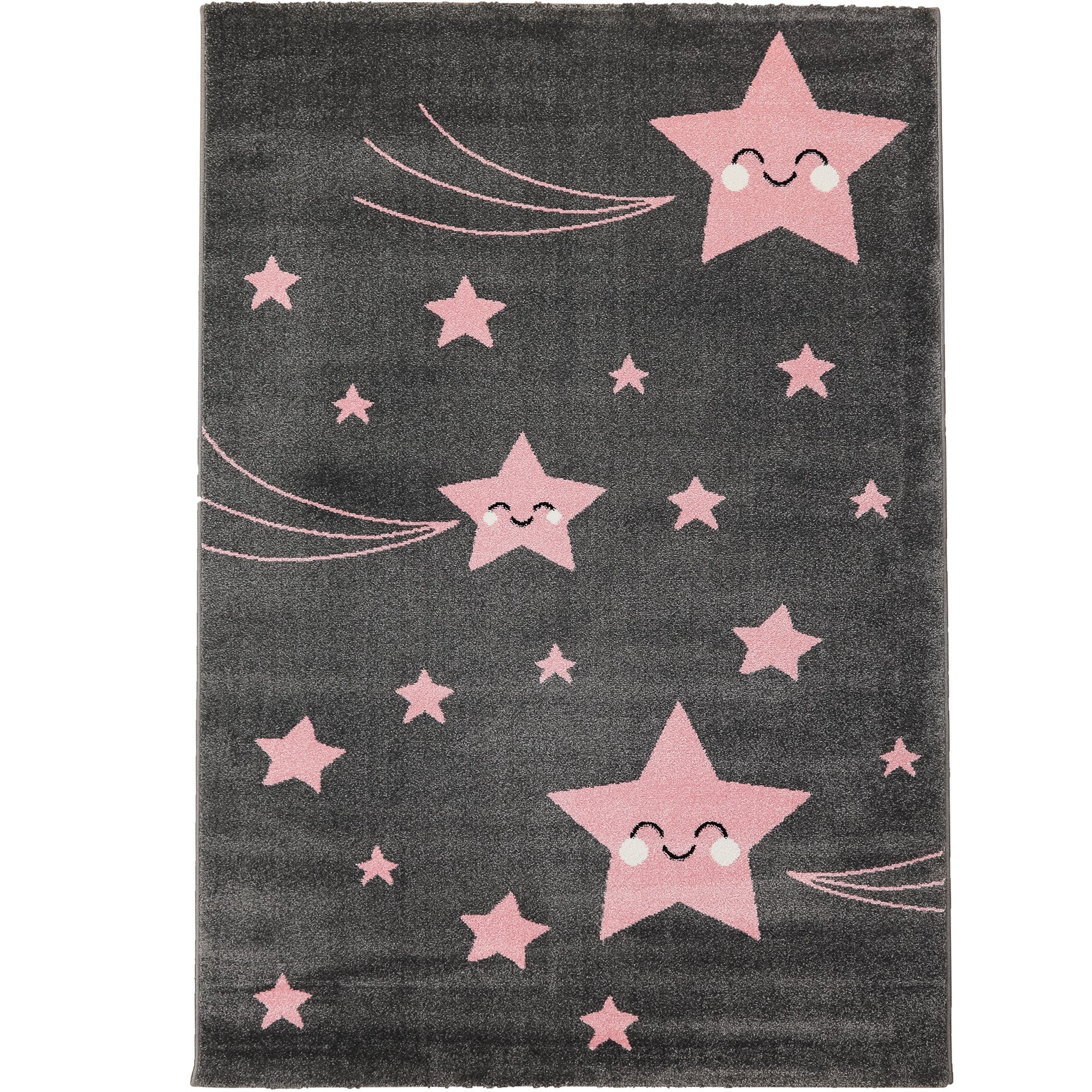 Kinderteppich Mädchen Stern Design Babyzimmer Teppich Kinderzimmer Pflegeleicht