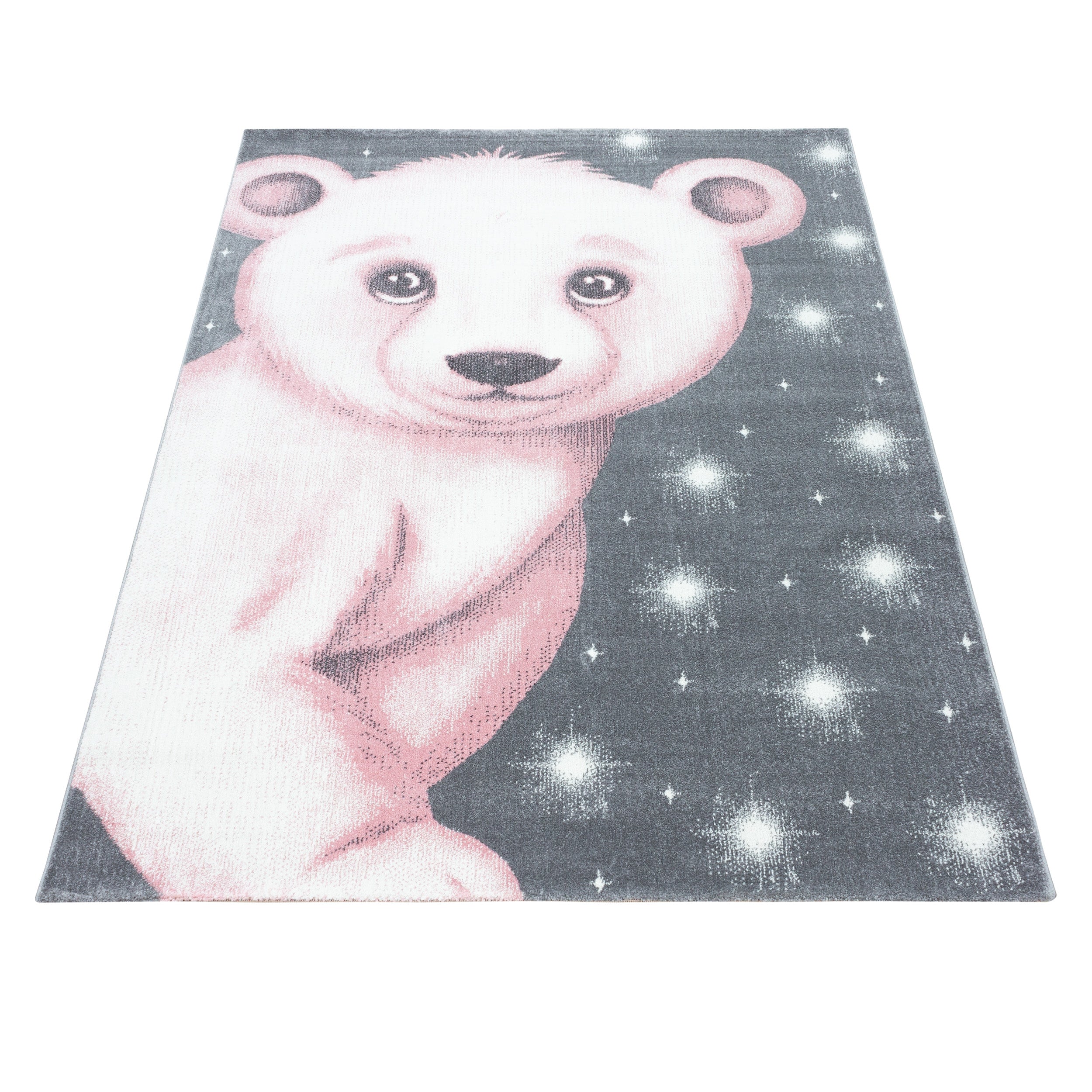 Children's Rug Children's Room Bear Design Children's Rug Baby Room Soft Pile