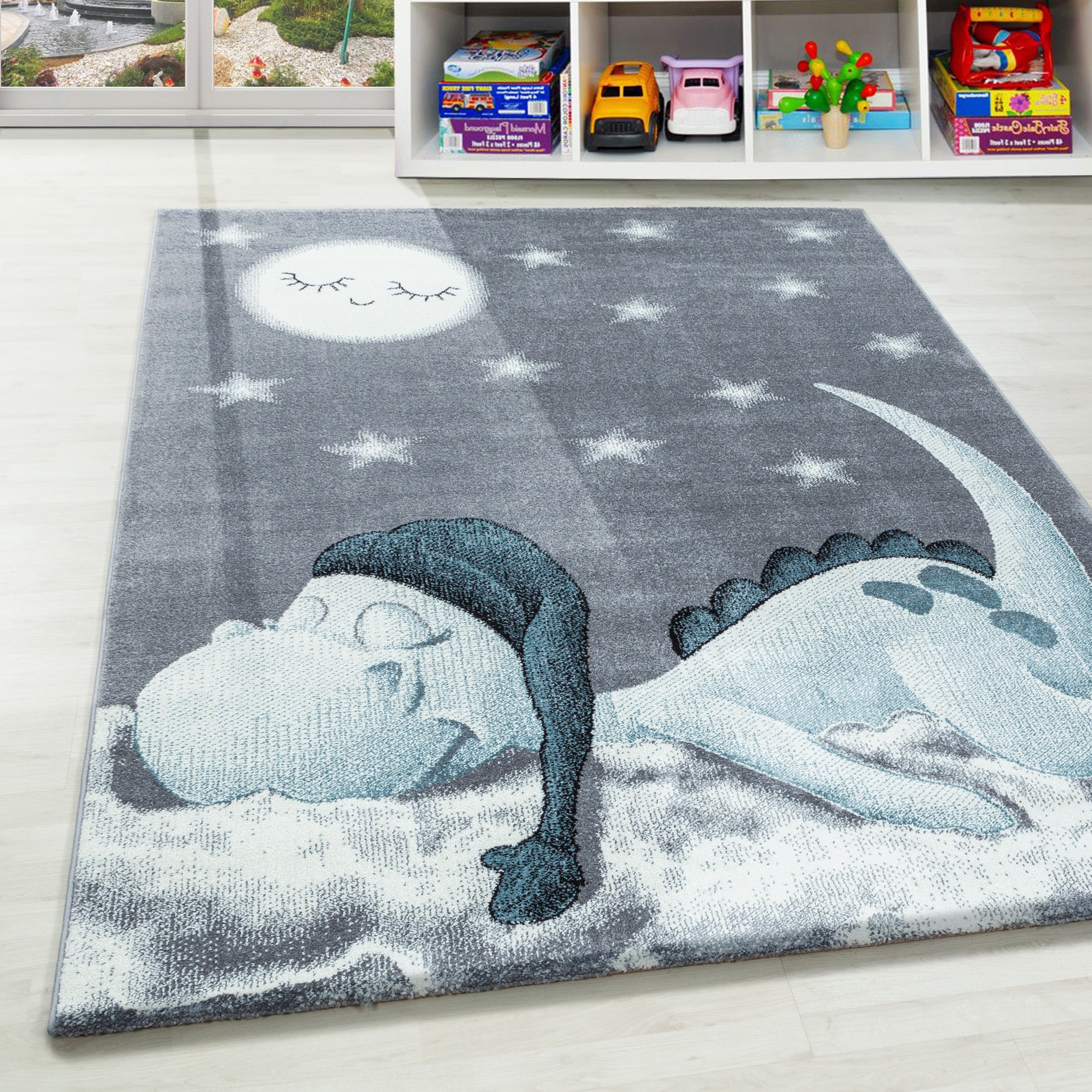 Kinderteppich Kinderzimmer Dinosaurier Design Kinder Teppich Babyzimmer Weich