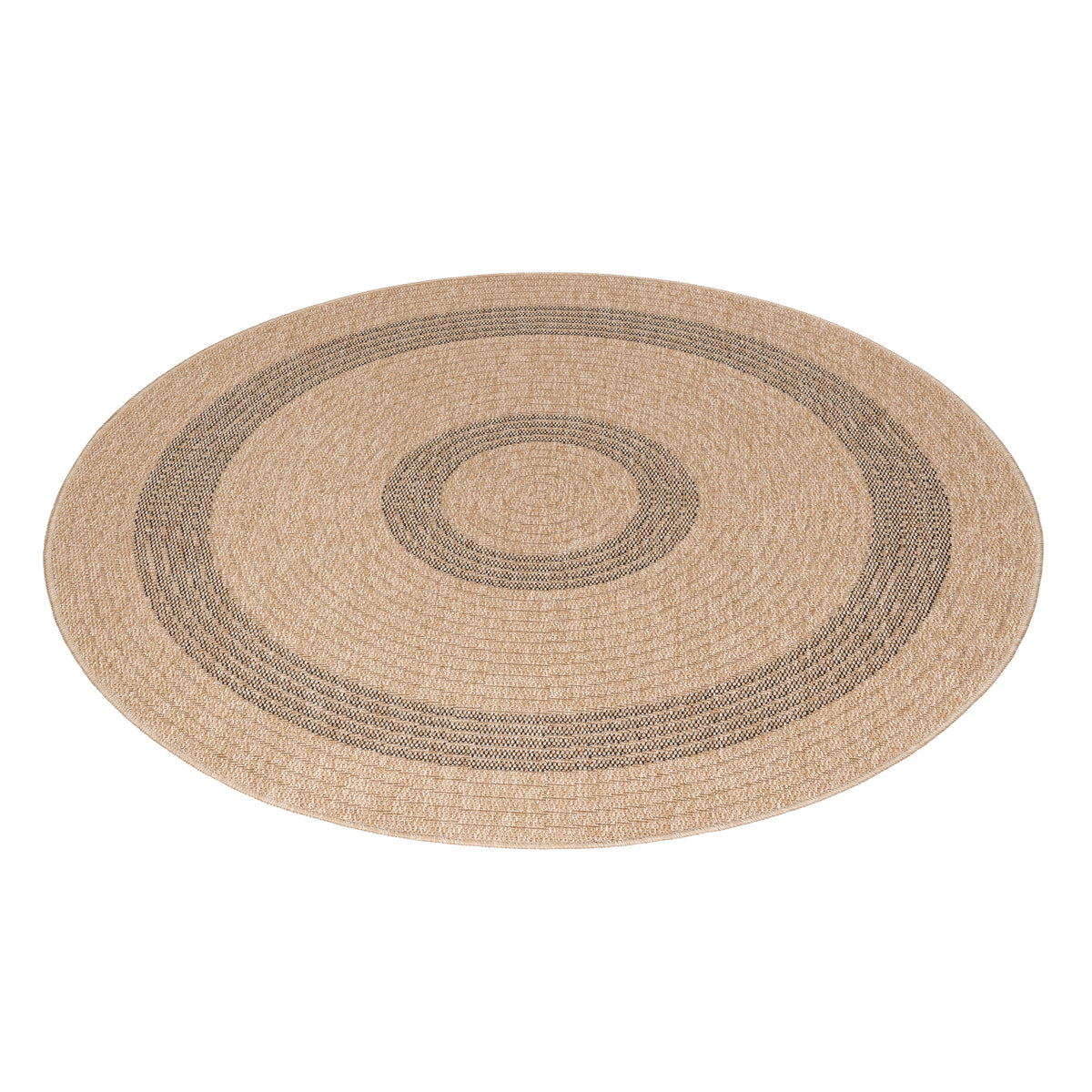 Carpettex Runder Outdoor Teppich Sisal Optik Jute Natur