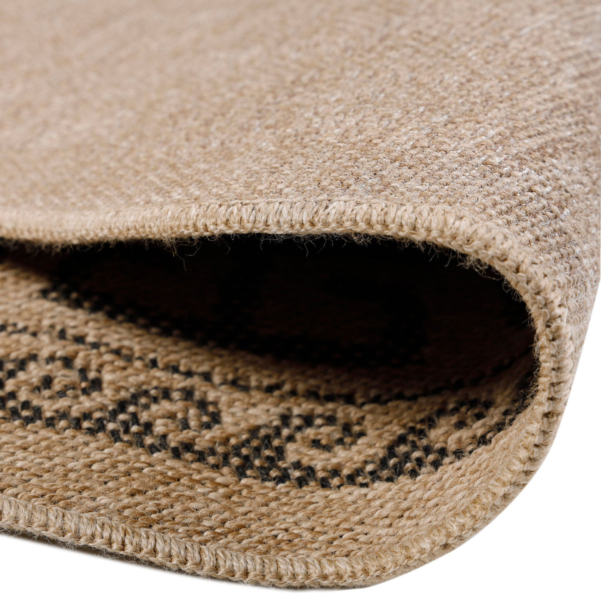 Carpettex Runder Outdoor Teppich Sisal Optik Jute Natur