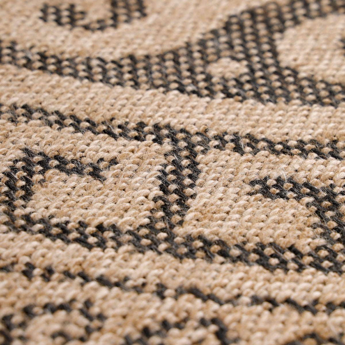 Carpettex Runder Outdoor Teppich Sisal Optik Jute Natur