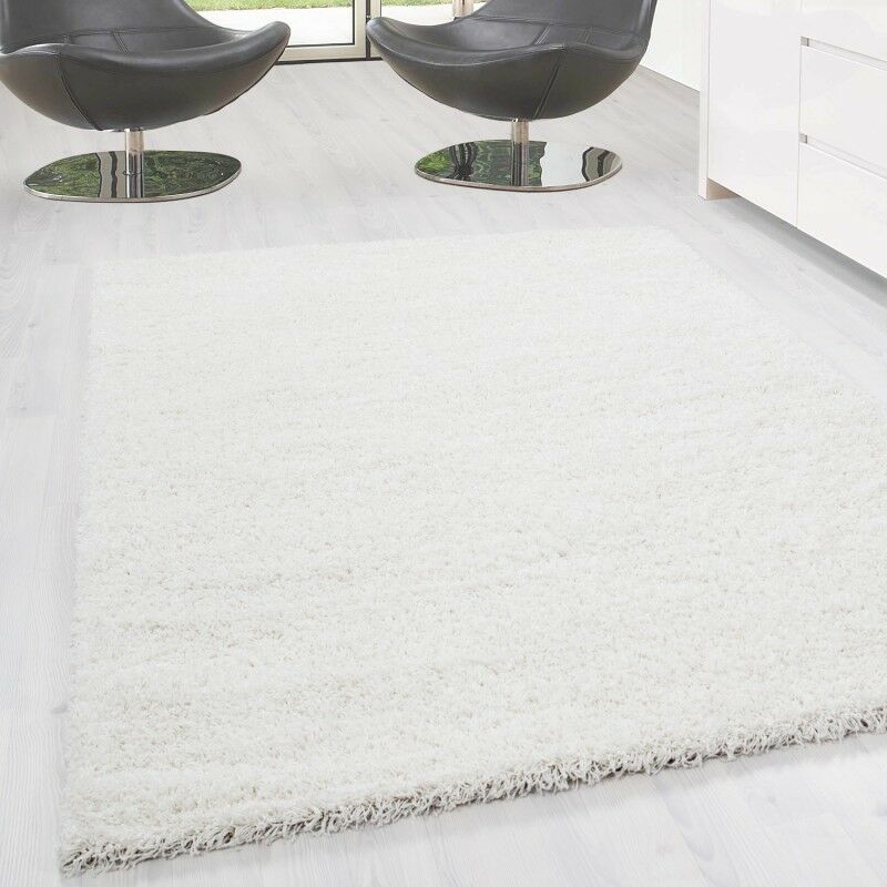 Hochflor Shaggy Langflor-Teppich Wohnzimmerteppich Soft Einfarbig in 14 Farben