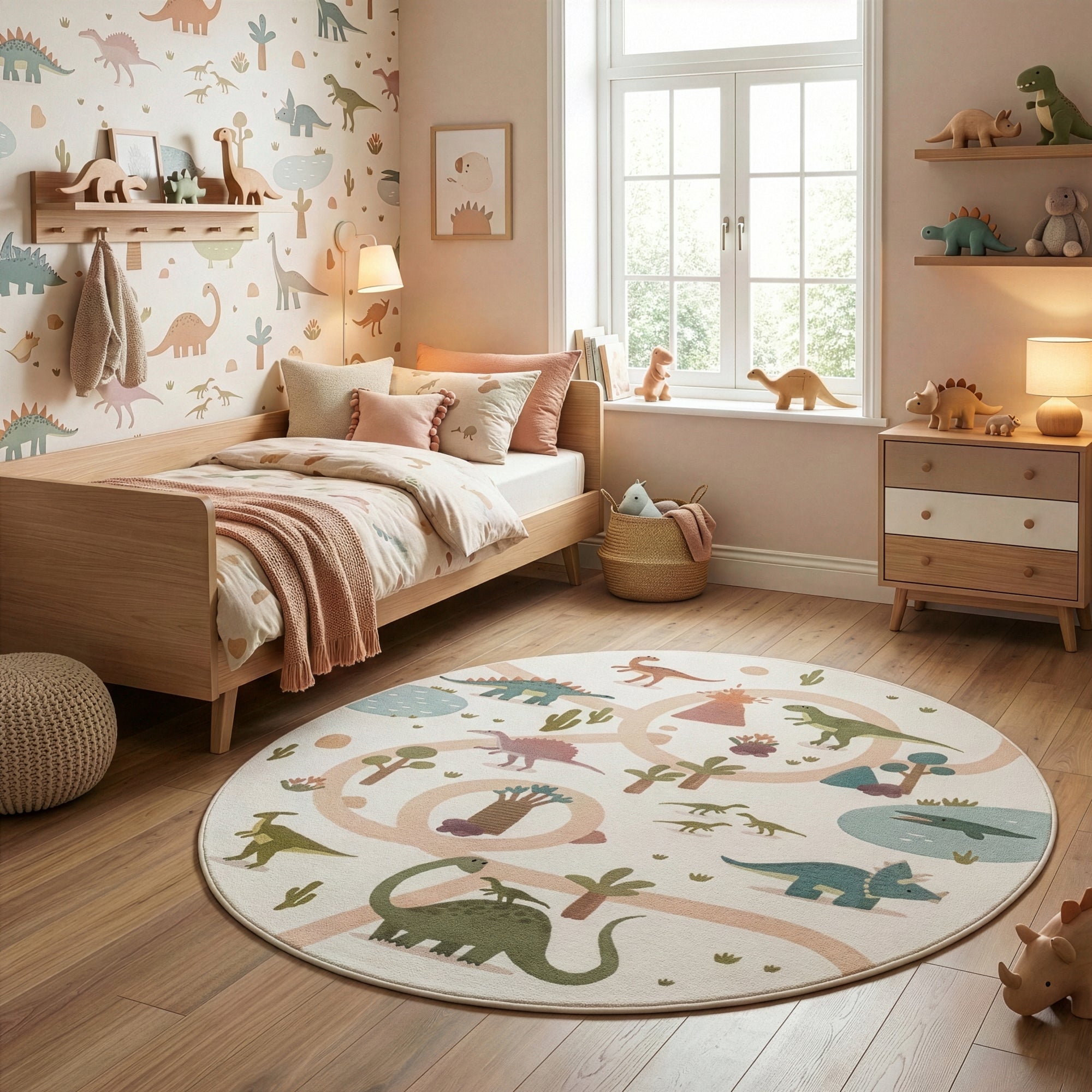 Carpettex Kinderteppich Dinosaurier Spielteppich für Kinderzimmer Spielecken