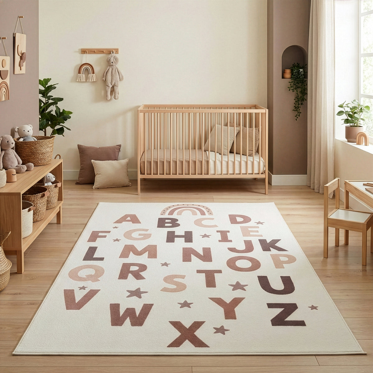 Carpettex Kinderteppich Alphabet Buchstaben Lernteppich