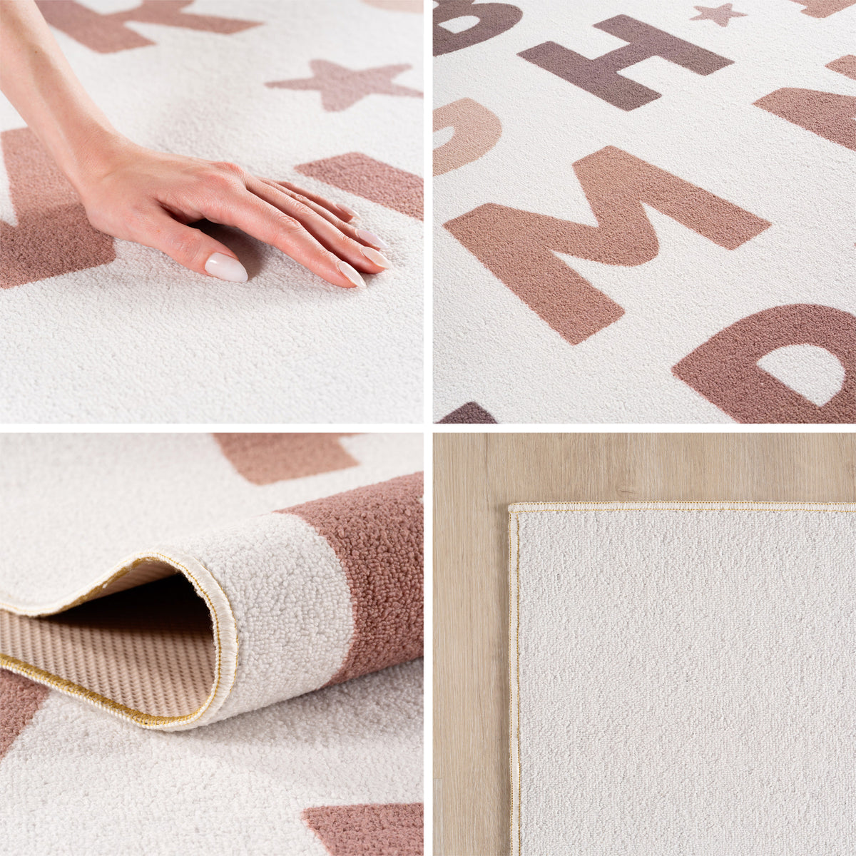 Carpettex Kinderteppich Alphabet Buchstaben Lernteppich