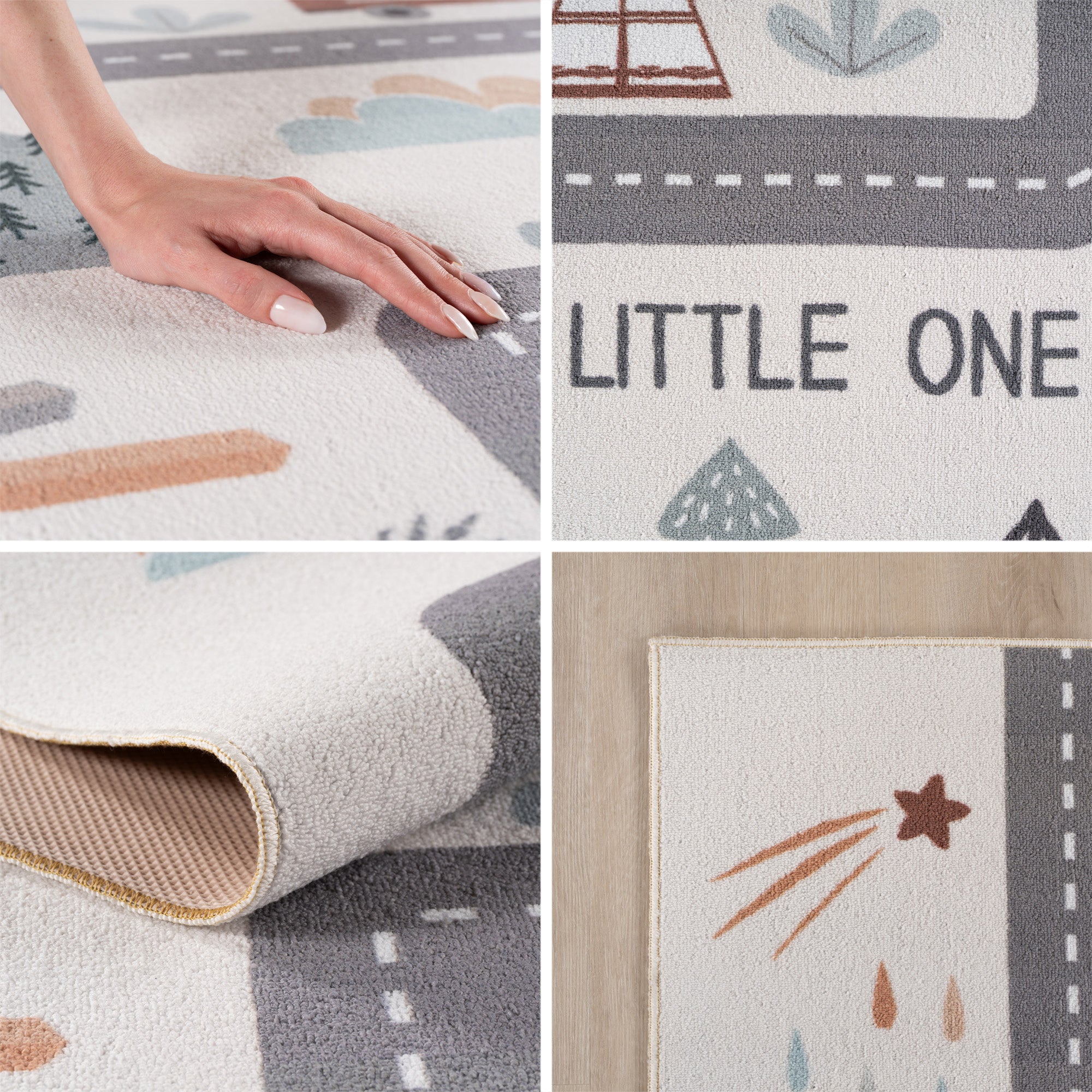 Carpettex Kinderteppich Straße Spielteppich für Kinderzimmer Spielecken