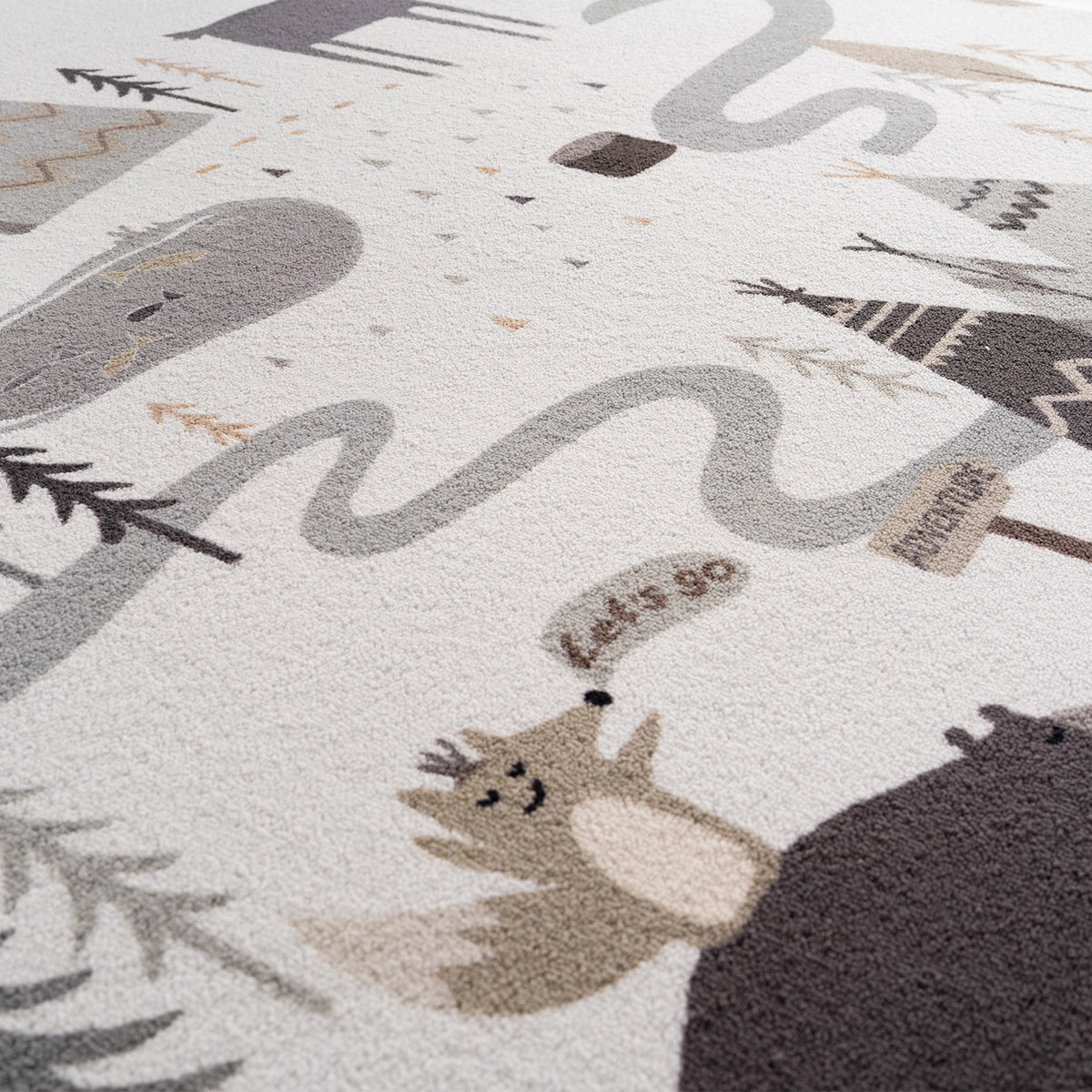 Carpettex Kinderteppich Wald Tiere Spielteppich