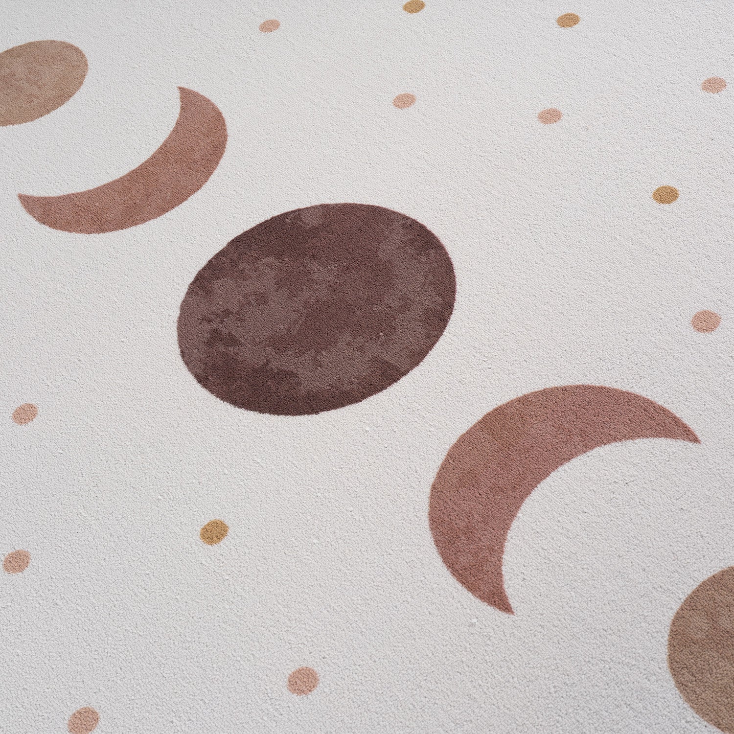 Carpettex Kinderteppich Mondphasen Boho Spielteppich