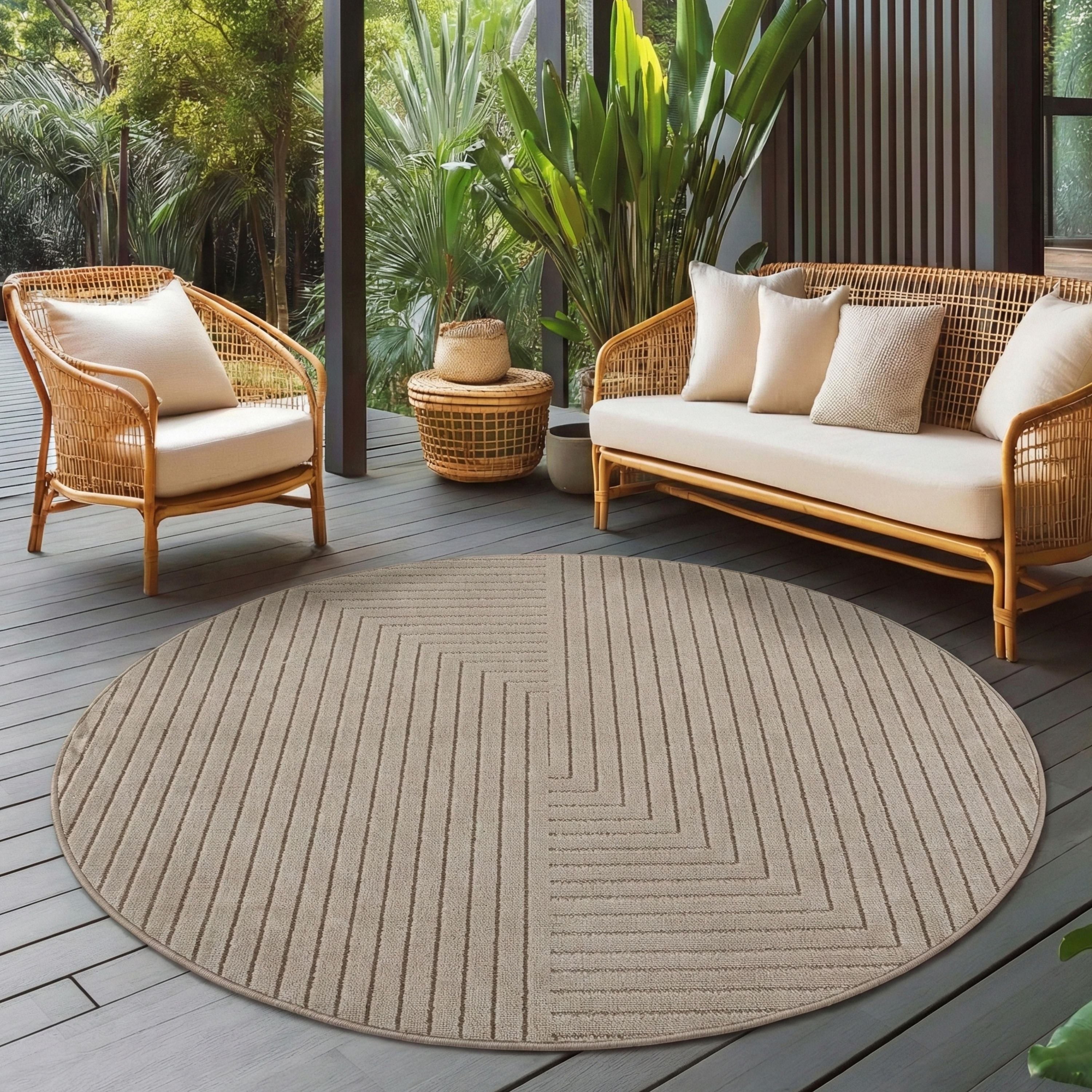 Carpettex Indoor &amp; Outdoor Carpet, Weatherproof, Living Room/Balcony, Washable, Beige