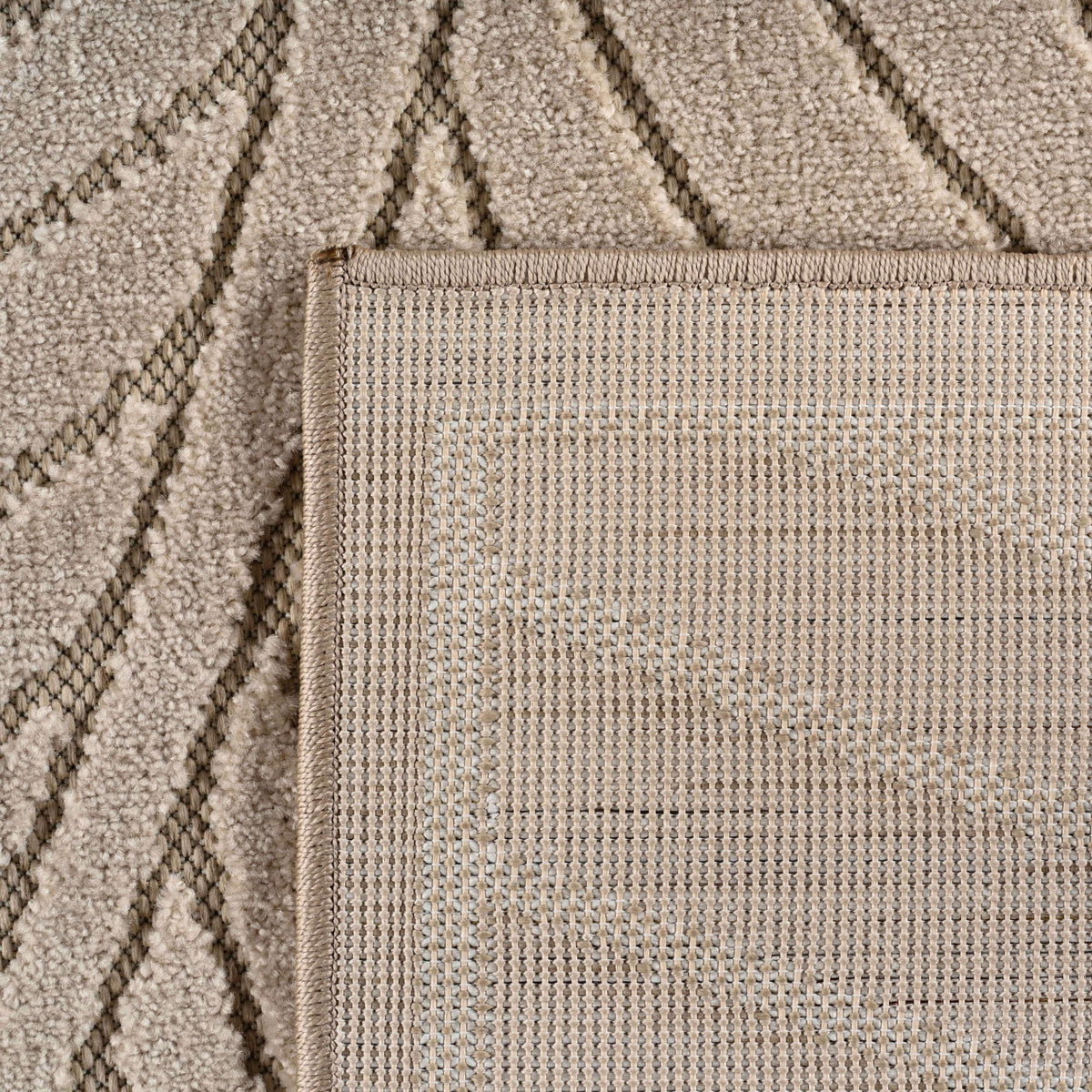Carpettex Kurzflor Teppich 3D Hoch-Tief Skandi Boho Indoor Outdoor