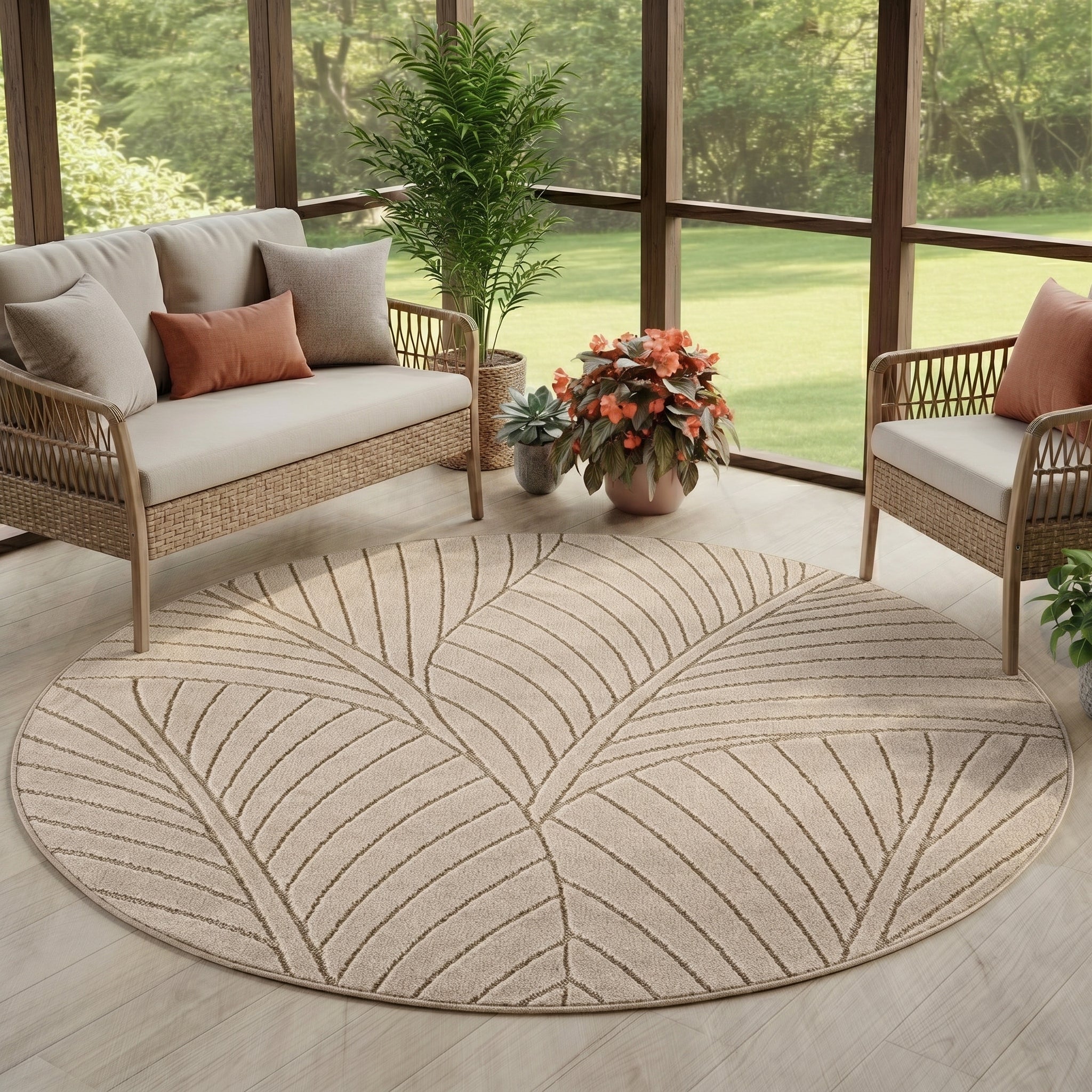 Carpettex Kurzflor Teppich 3D Hoch-Tief Skandi Boho Indoor Outdoor
