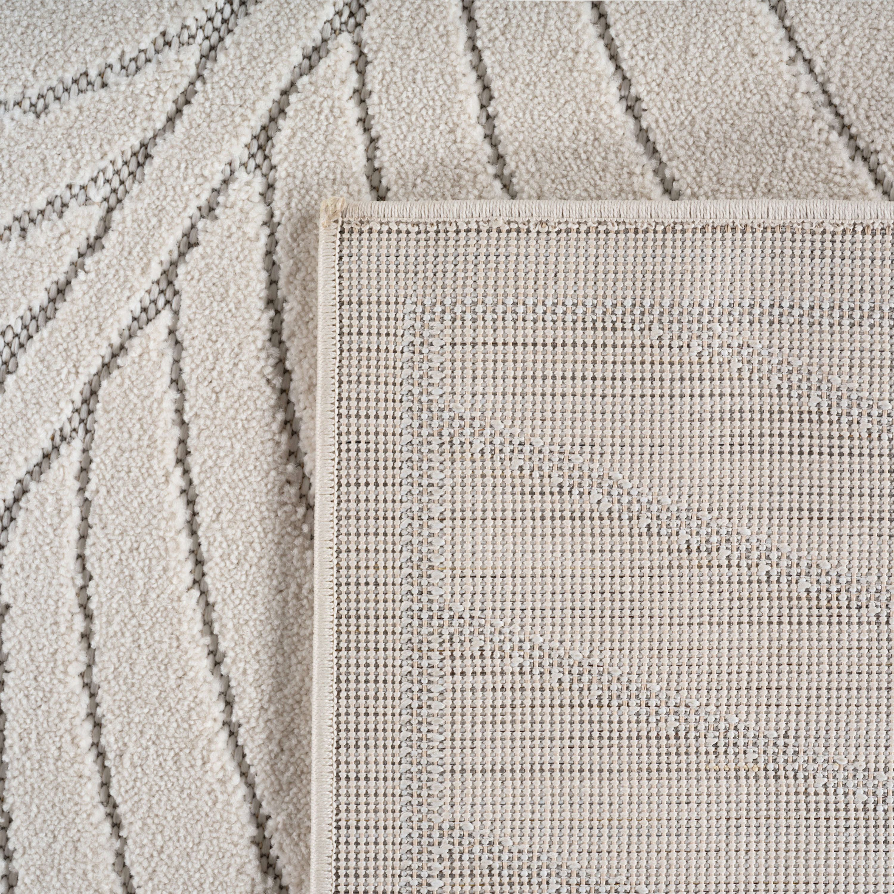 Carpettex Kurzflor Teppich 3D Hoch-Tief Skandi Boho Indoor Outdoor