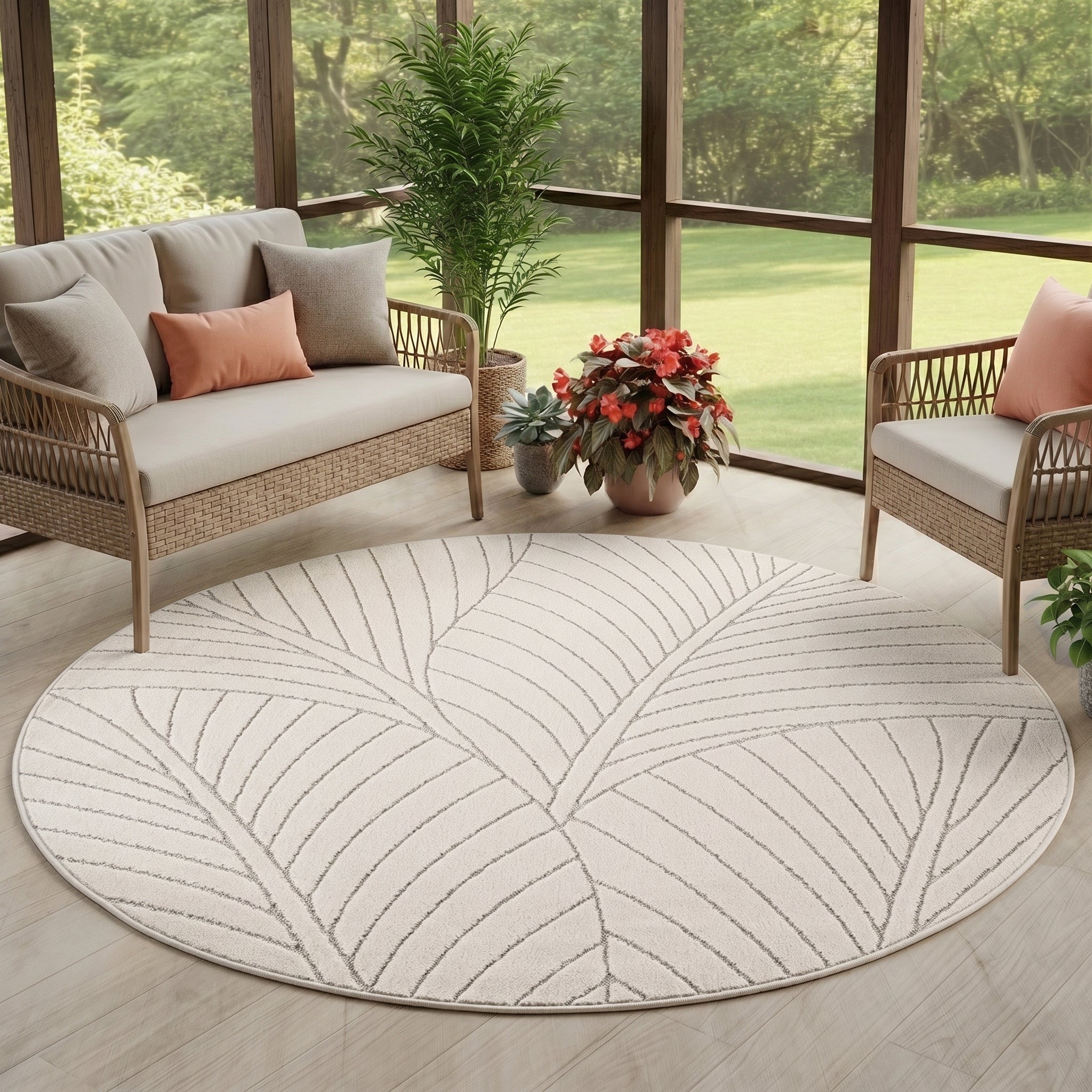 Carpettex Kurzflor Teppich 3D Hoch-Tief Skandi Boho Indoor Outdoor