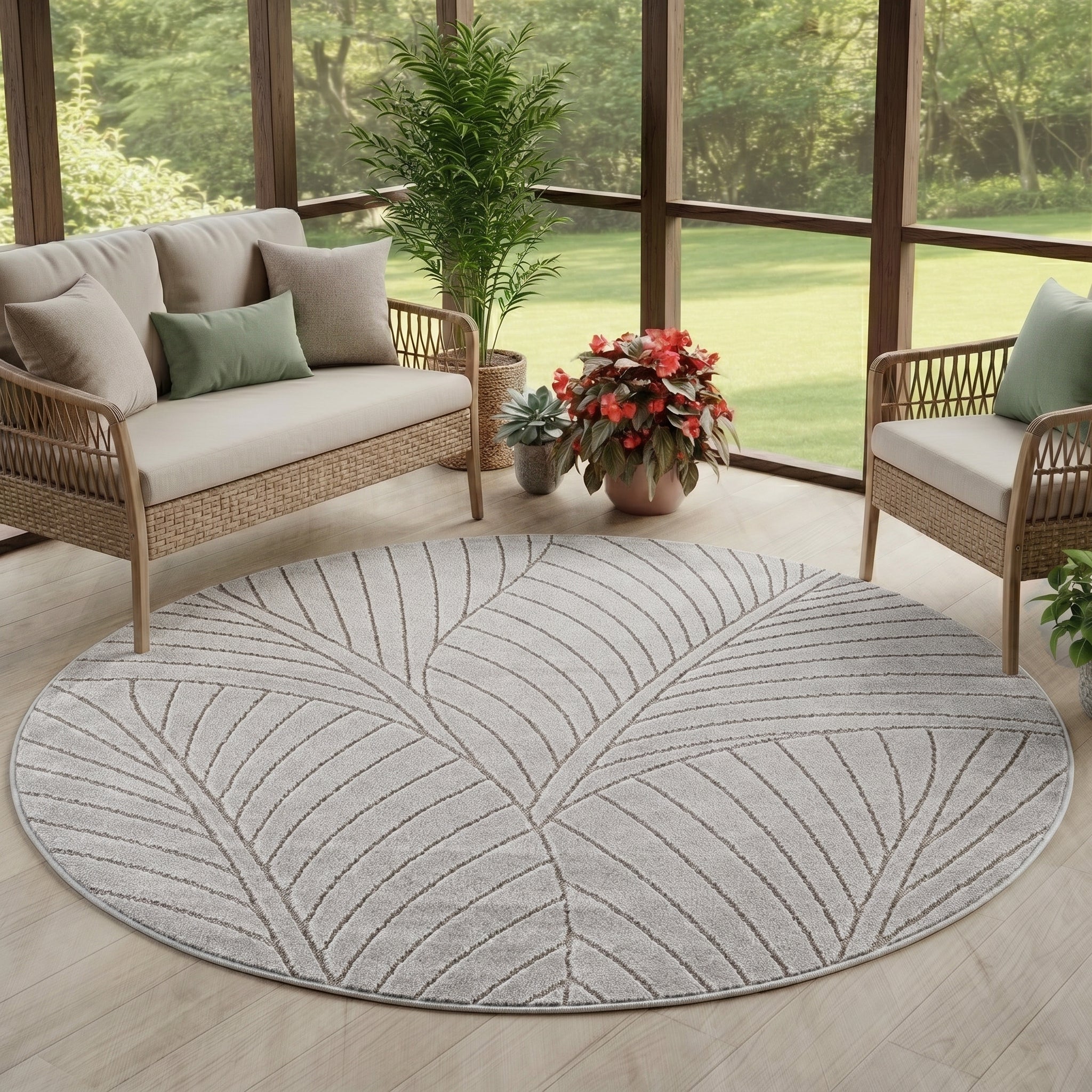 Carpettex Kurzflor Teppich 3D Hoch-Tief Skandi Boho Indoor Outdoor