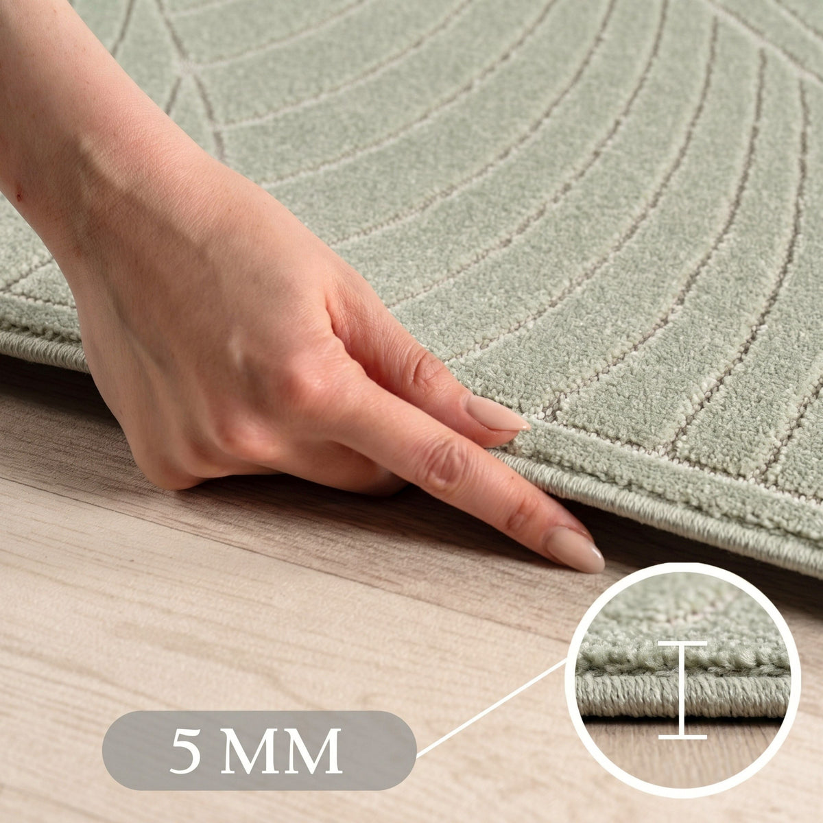 Carpettex Kurzflor Teppich 3D Hoch-Tief Skandi Boho Indoor Outdoor