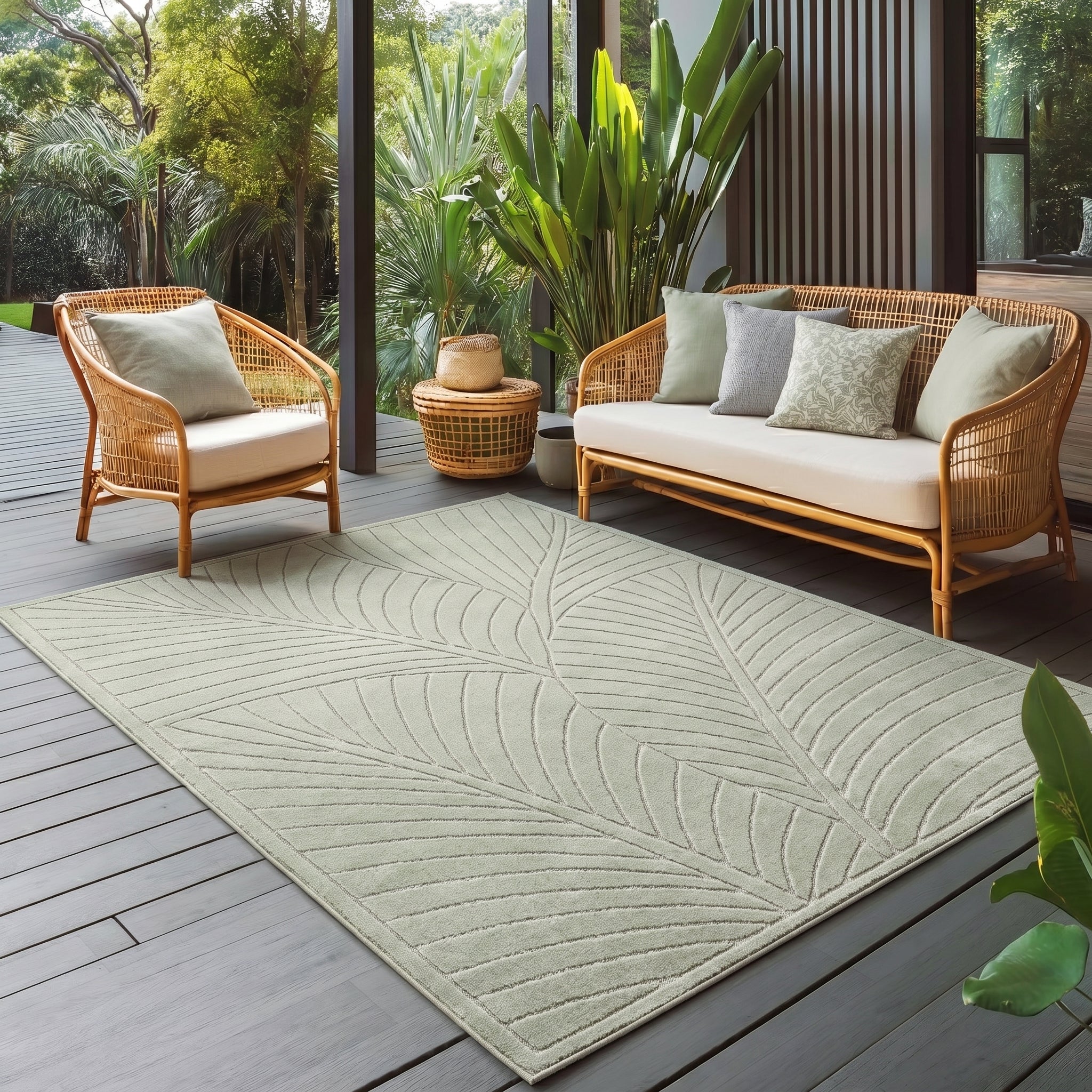Carpettex Kurzflor Teppich 3D Hoch-Tief Skandi Boho Indoor Outdoor