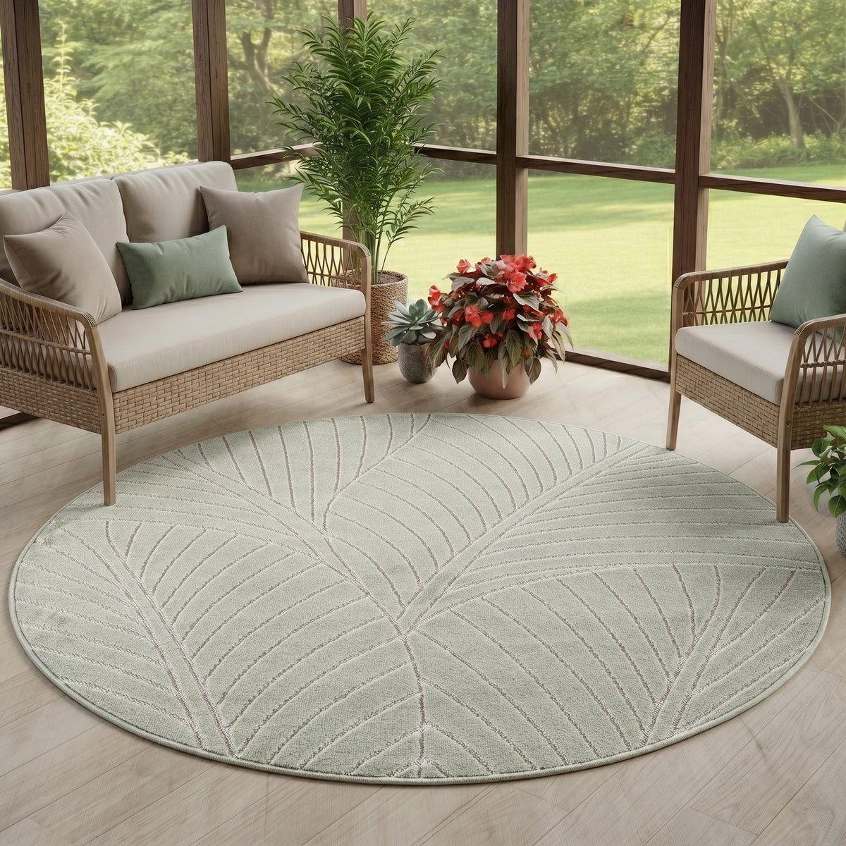 Carpettex Kurzflor Teppich 3D Hoch-Tief Skandi Boho Indoor Outdoor