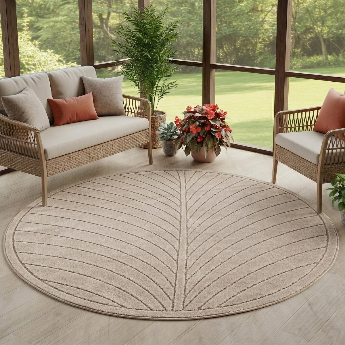 Carpettex Kurzflor Teppich 3D Hoch-Tief Skandi Boho Indoor Outdoor