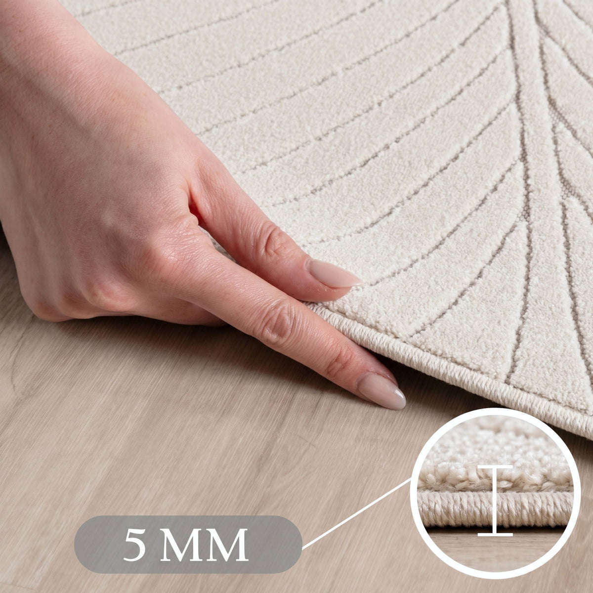 Carpettex Kurzflor Teppich 3D Hoch-Tief Skandi Boho Indoor Outdoor