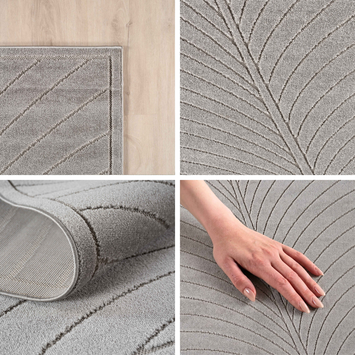 Carpettex Kurzflor Teppich 3D Hoch-Tief Skandi Boho Indoor Outdoor