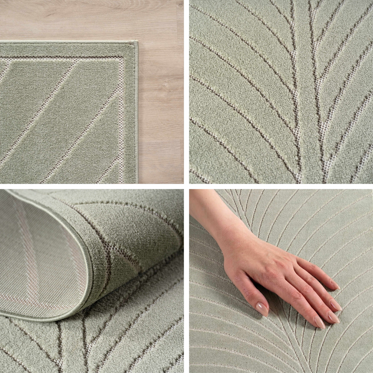 Carpettex Kurzflor Teppich 3D Hoch-Tief Skandi Boho Indoor Outdoor