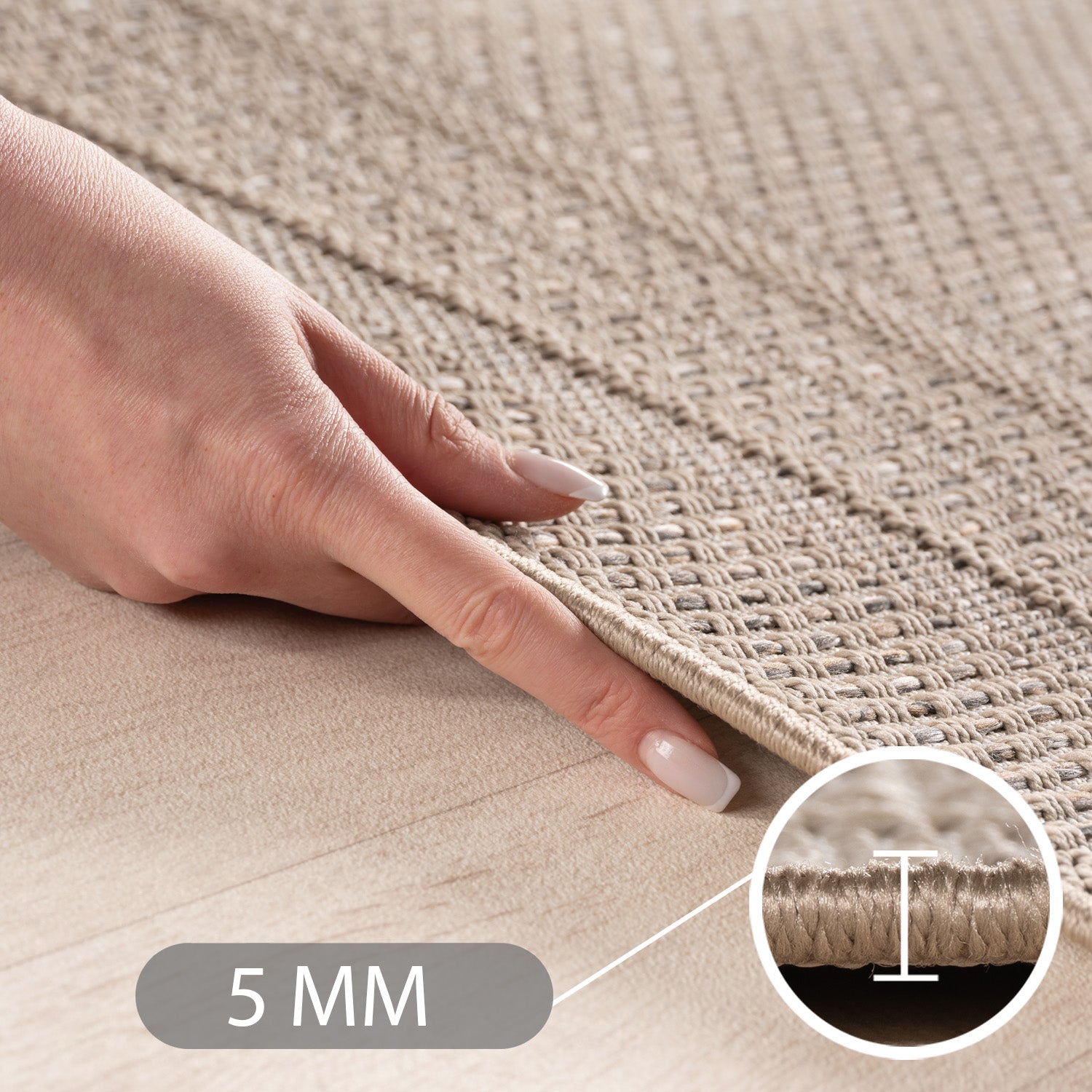 Carpettex Outdoor Teppich wetterfest Balkon, Terrasse, Garten Skandi Boho-Design